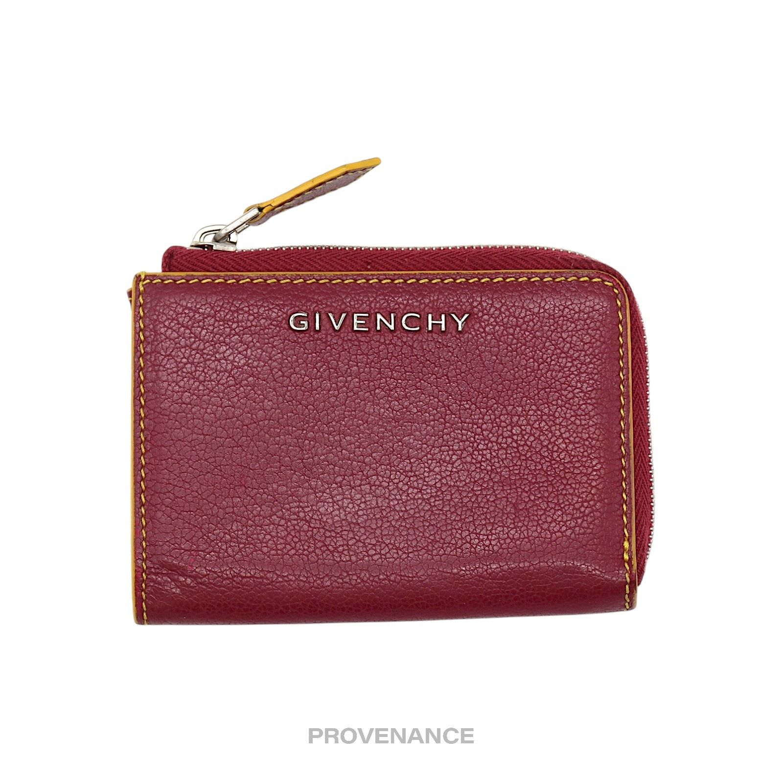 Givenchy 🔴 Givenchy Cles Zip Pouch Wallet - Red/Yellow Leather Size ONE SIZE - 2 Thumbnail