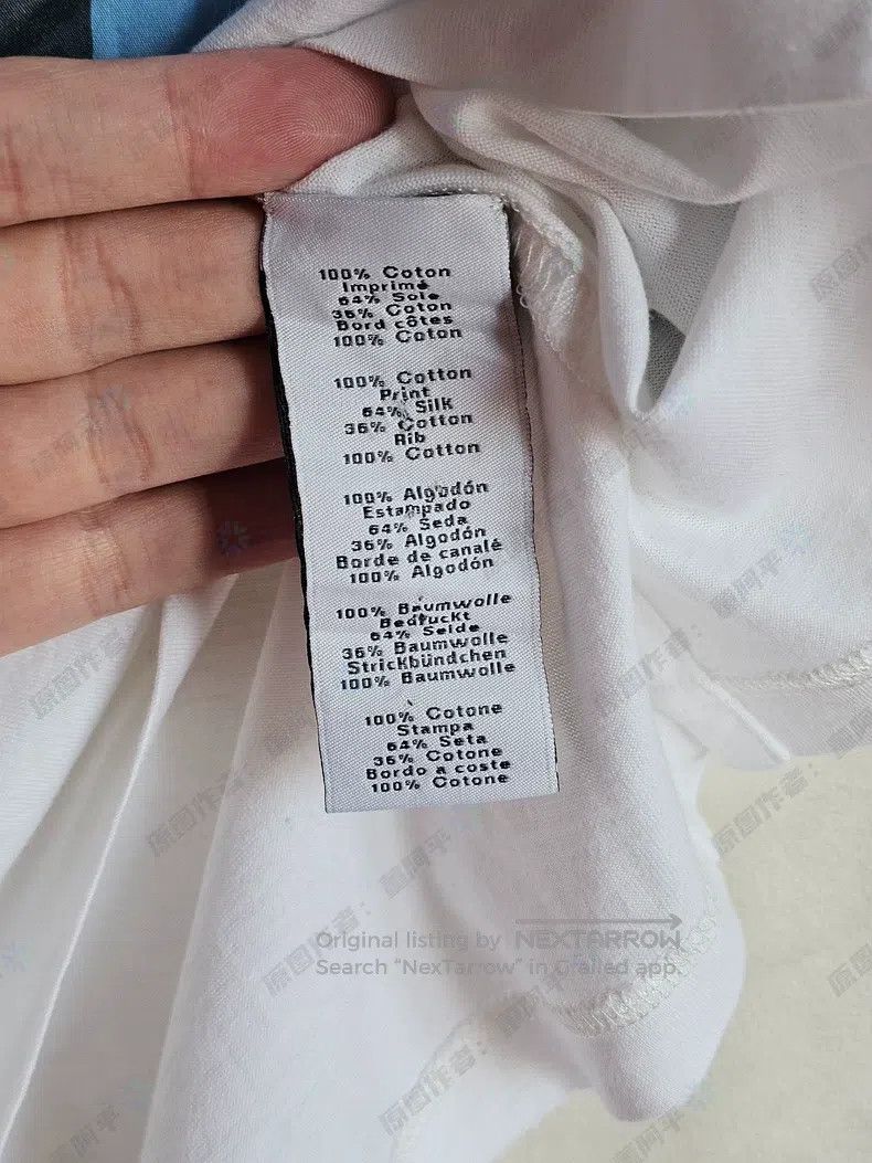 Hermes Hermes Men's short-sleeved T-shirt, white, silk patch, che Size US M / EU 48-50 / 2 - 6 Thumbnail