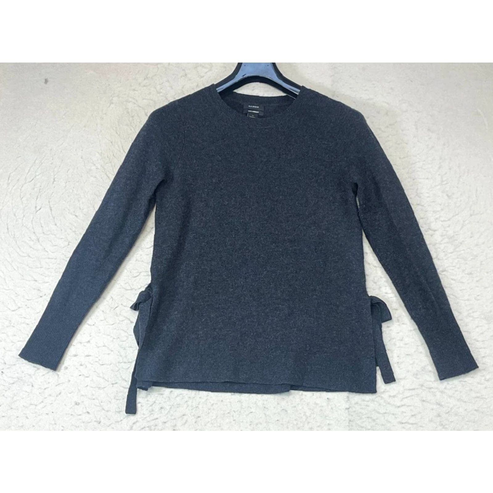 Vintage Halogen Sweater Women Pullover 100% Cashmere Gray XS M Pullover Knit Long Sleeve"} Size M / US 6-8 / IT 42-44 - 2 Thumbnail