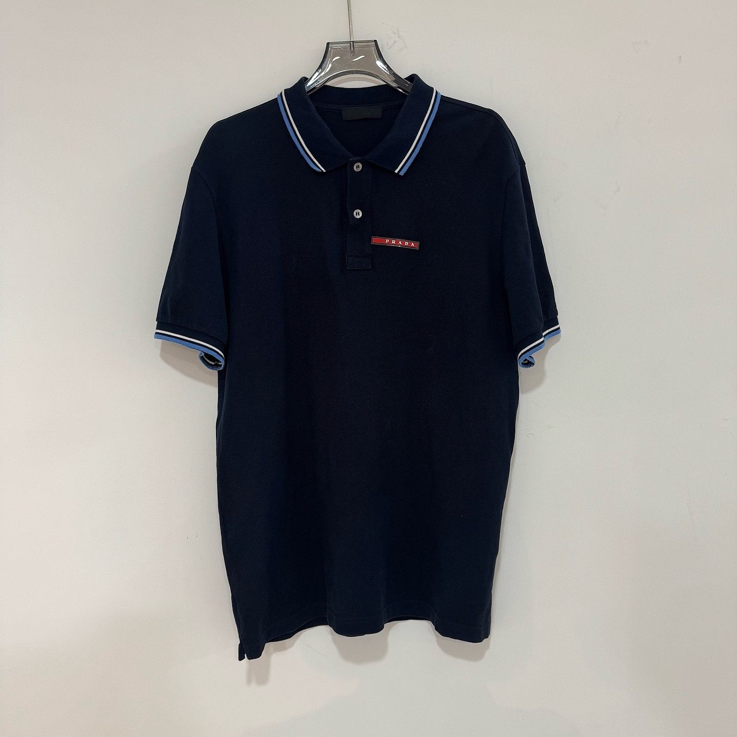 Prada Prada Striped Trim Polo Shirt XL Size US XL / EU 56 / 4 - 1 Thumbnail