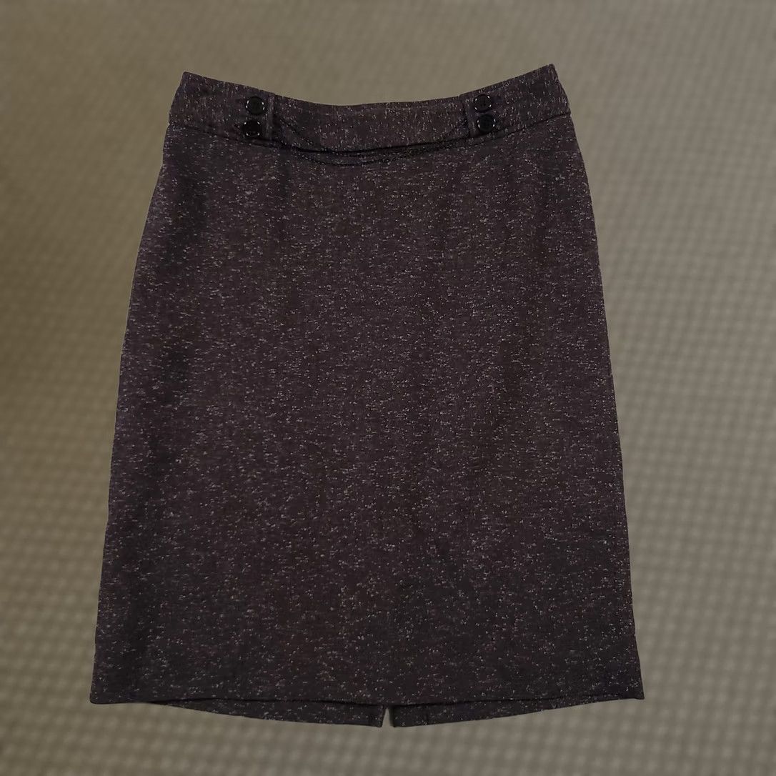 Worthington Worthington Pencil Skirt Women's 4 Gray Knit Lined Zip Knee Length Career Size 27" / US 4 / IT 40 - 1 Thumbnail