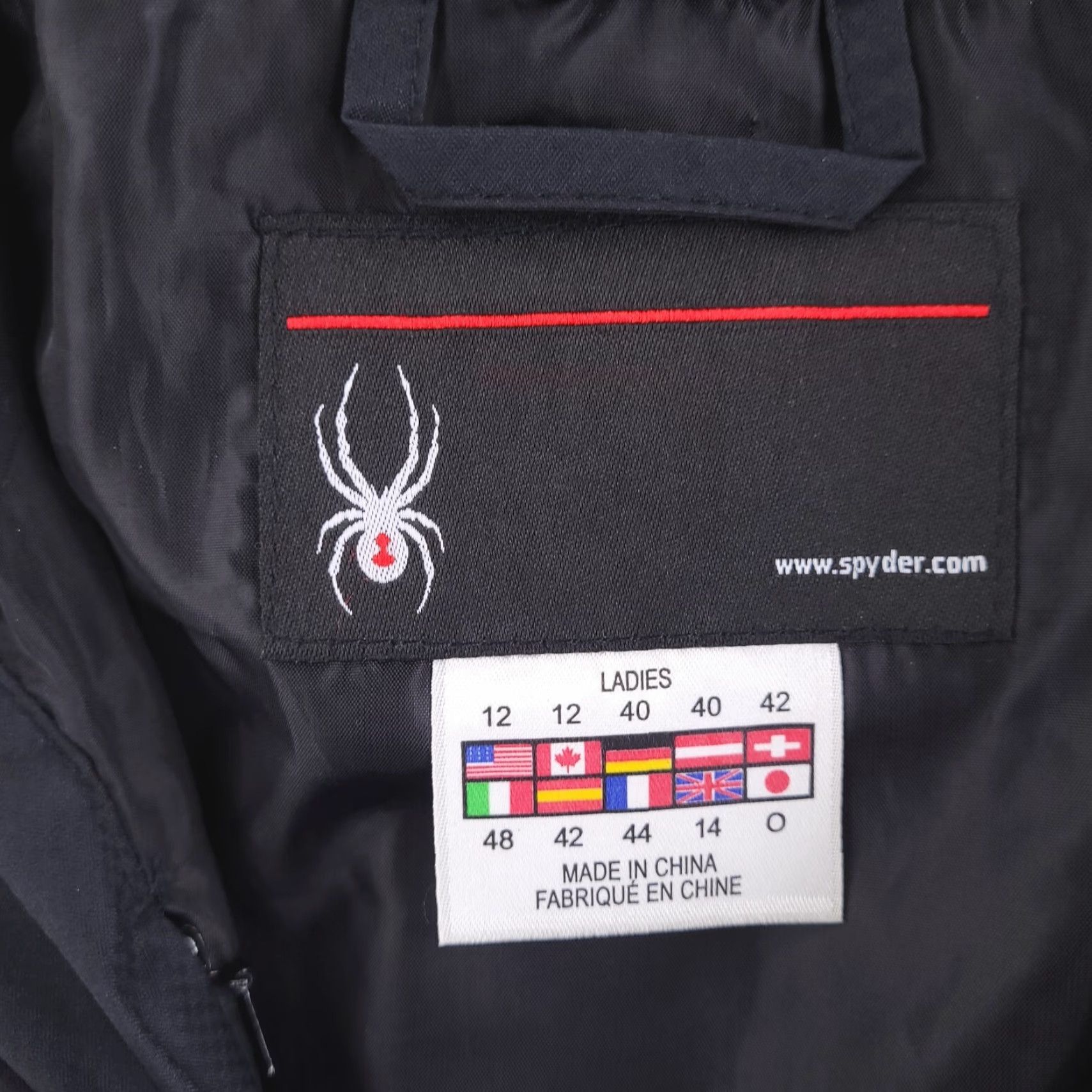 Spyder Spyder Jacket Womens 12 Black Puffer Zip Polyester Size XL / US 12-14 / IT 48-50 - 4 Thumbnail