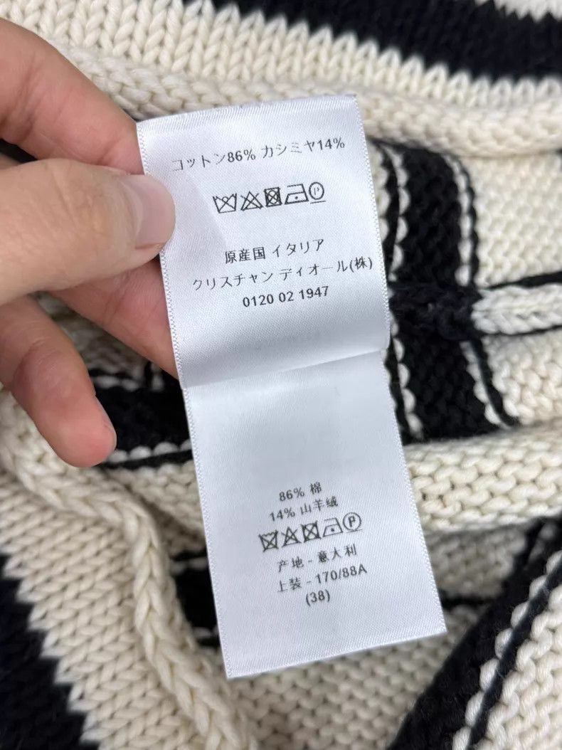 Dior Dior Side button black and white striped sweater Size XS / US 0-2 / IT 36-38 - 6 Thumbnail