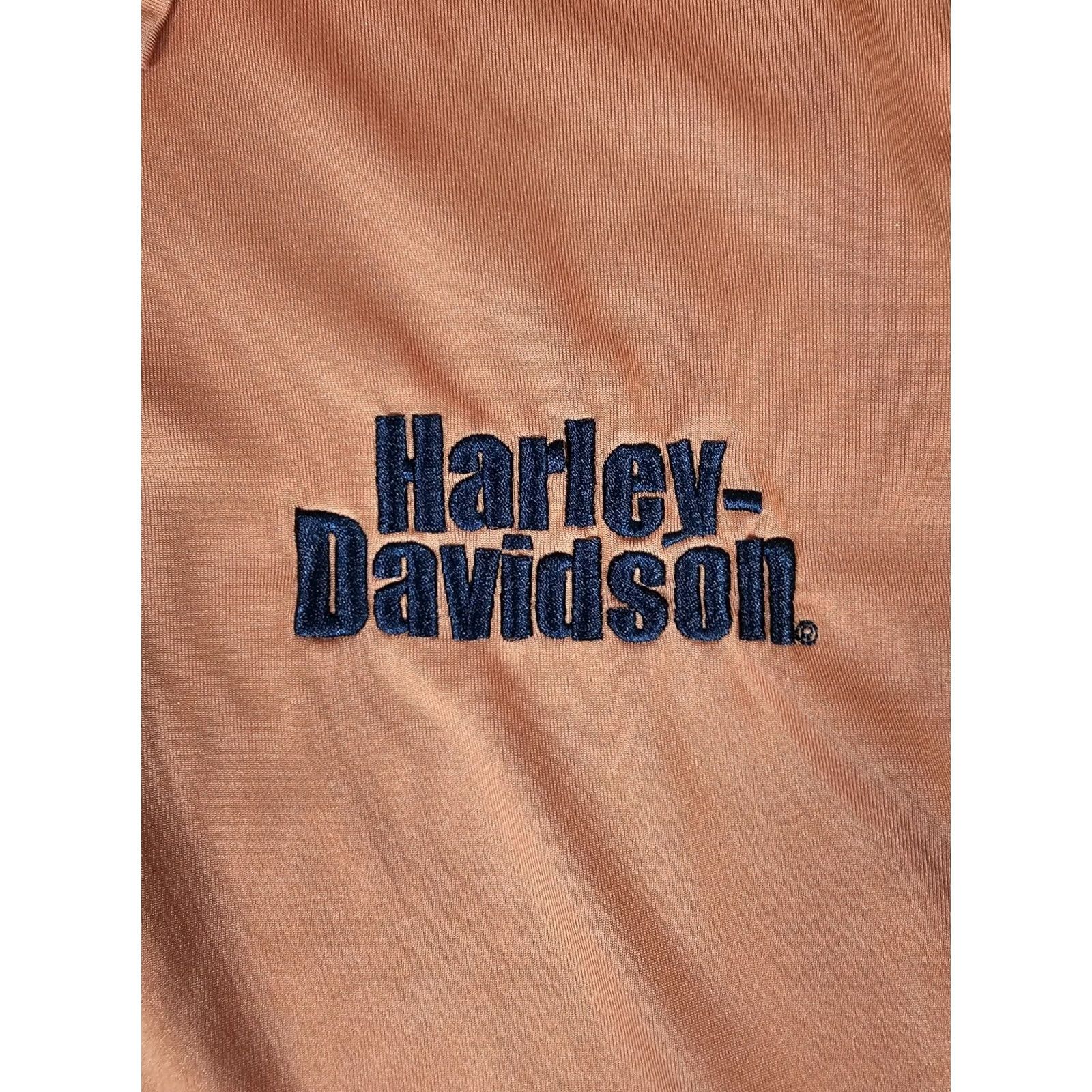 Harley Davidson Harley-Davidson Motorcycle Polo Shirt Orange Thunder Road Ontario HD Mens 3XL Sz 3XL Size US XXL / EU 58 / 5 - 5 Thumbnail
