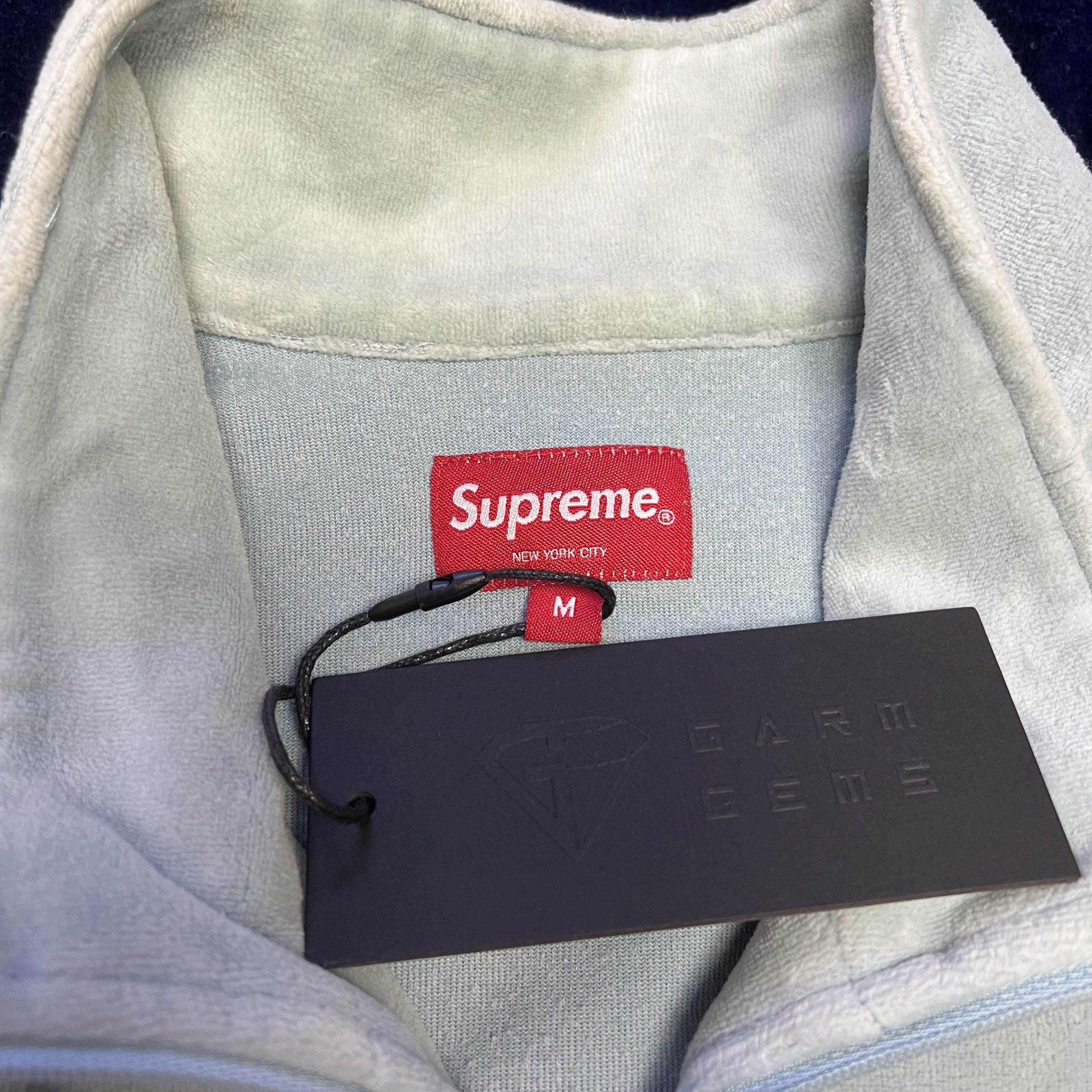 Supreme Supreme Embroidered Velour Quarter Zip Sweatshirt Size US M / EU 48-50 / 2 - 4 Thumbnail