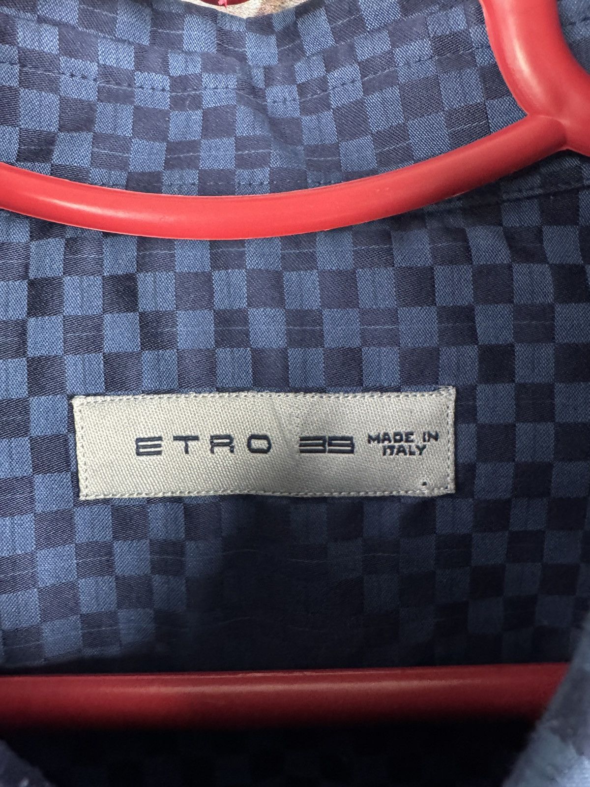 Etro Etro Men’s Button-Up Shirt Blue Checkered Pattern Long Sleev Size US M / EU 48-50 / 2 - 6 Thumbnail