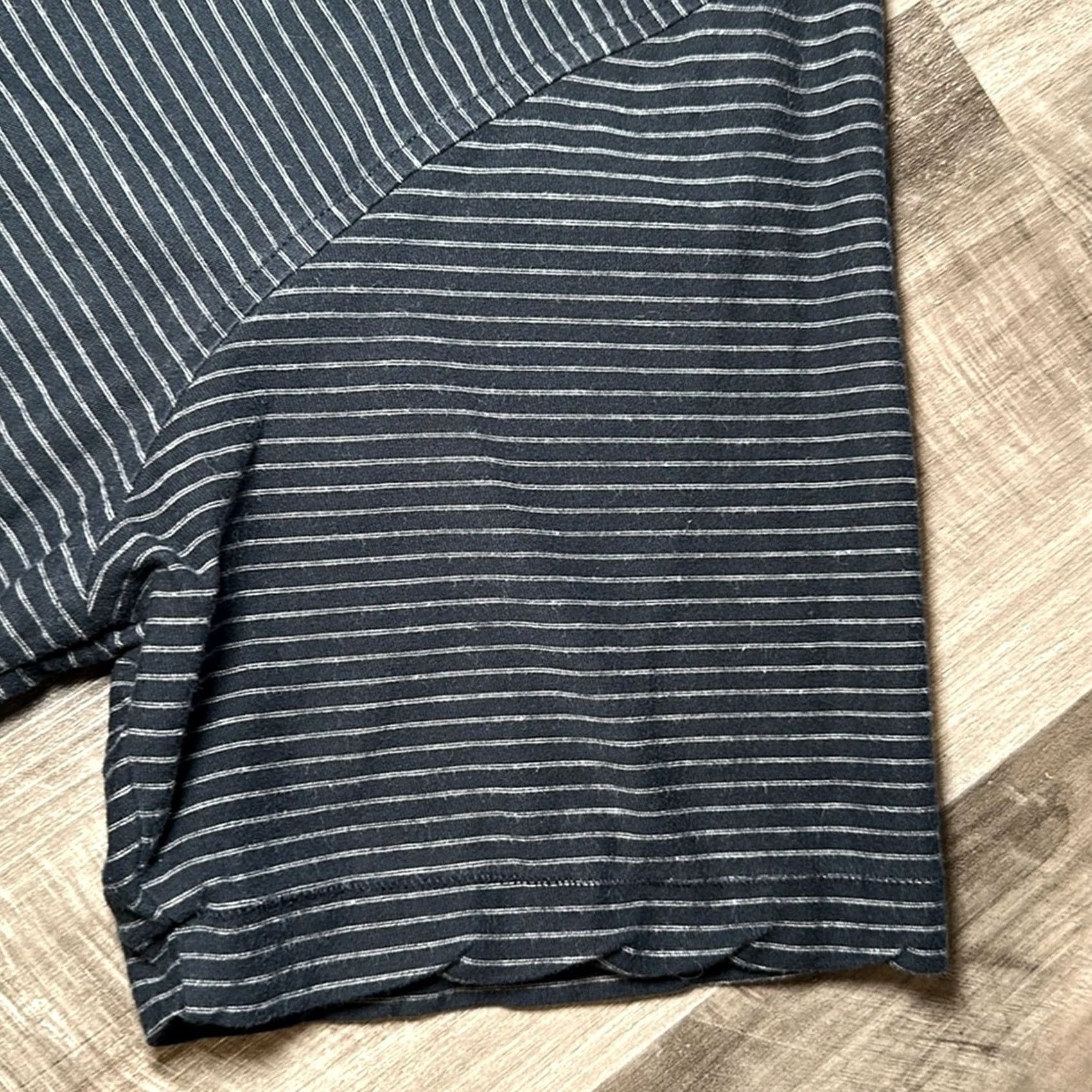Vintage Linksoul Tempus Fugit Luxury Cotton Striped Golf Polo 2XL Mens Blue Night Navy White Pinstripes Polo Size US XXL / EU 58 / 5 - 4 Thumbnail