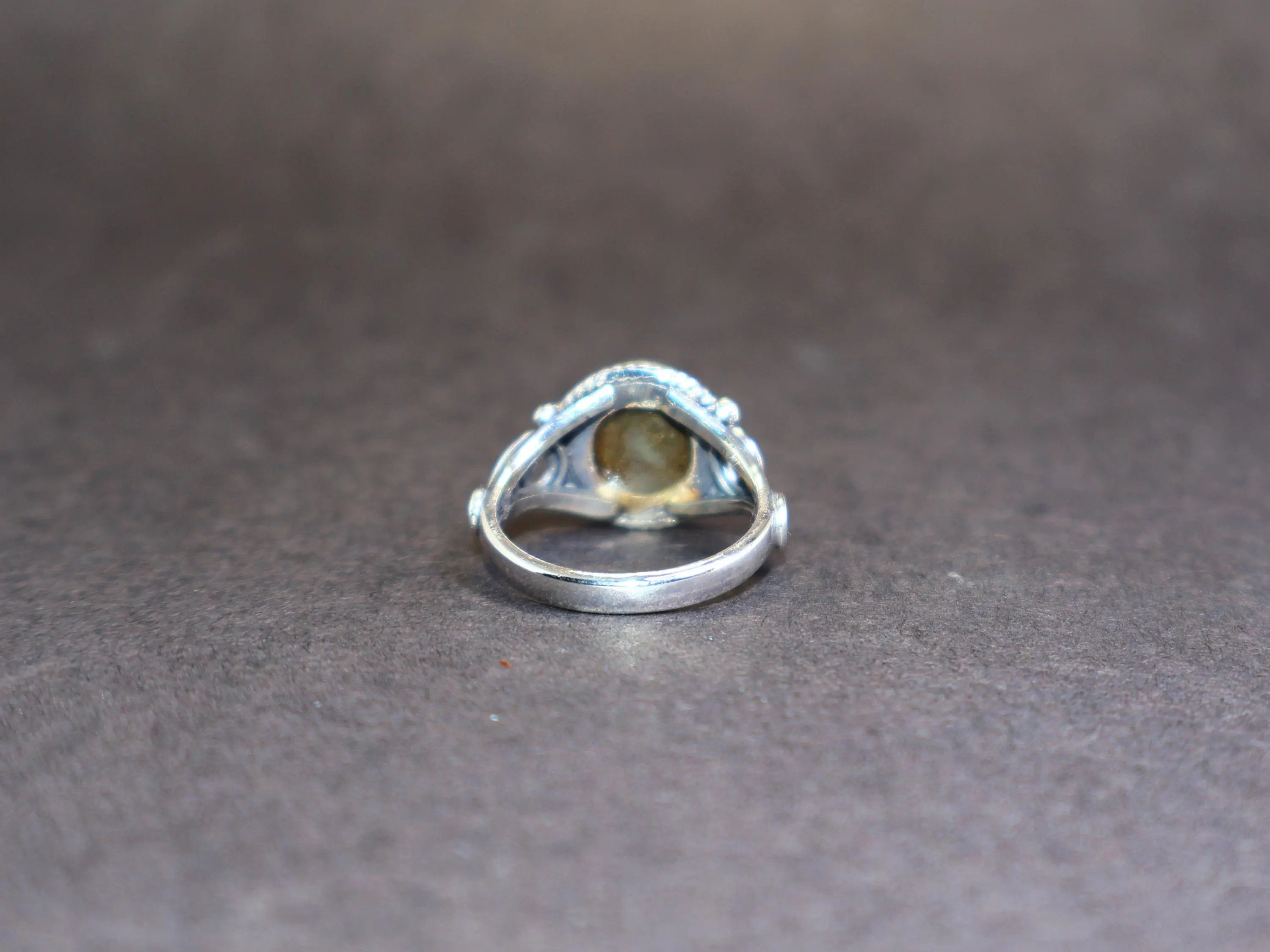 Handmade Pyrite ring, Round shape ring, Sterling Silver Handmade Ring Size ONE SIZE - 5 Thumbnail