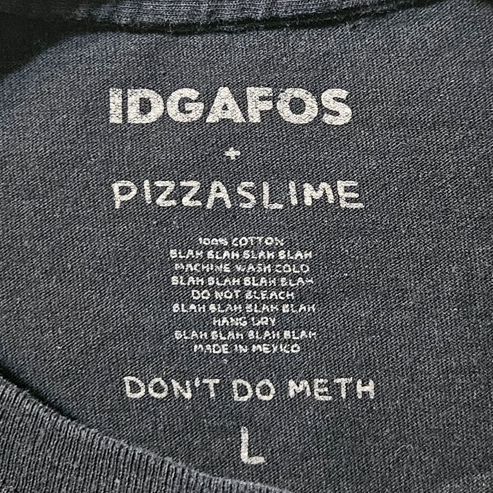 Vintage idgafos Shirt Mens L Black Pizza Slime Size Long Sleeve Graphic Size US L / EU 52-54 / 3 - 5 Thumbnail