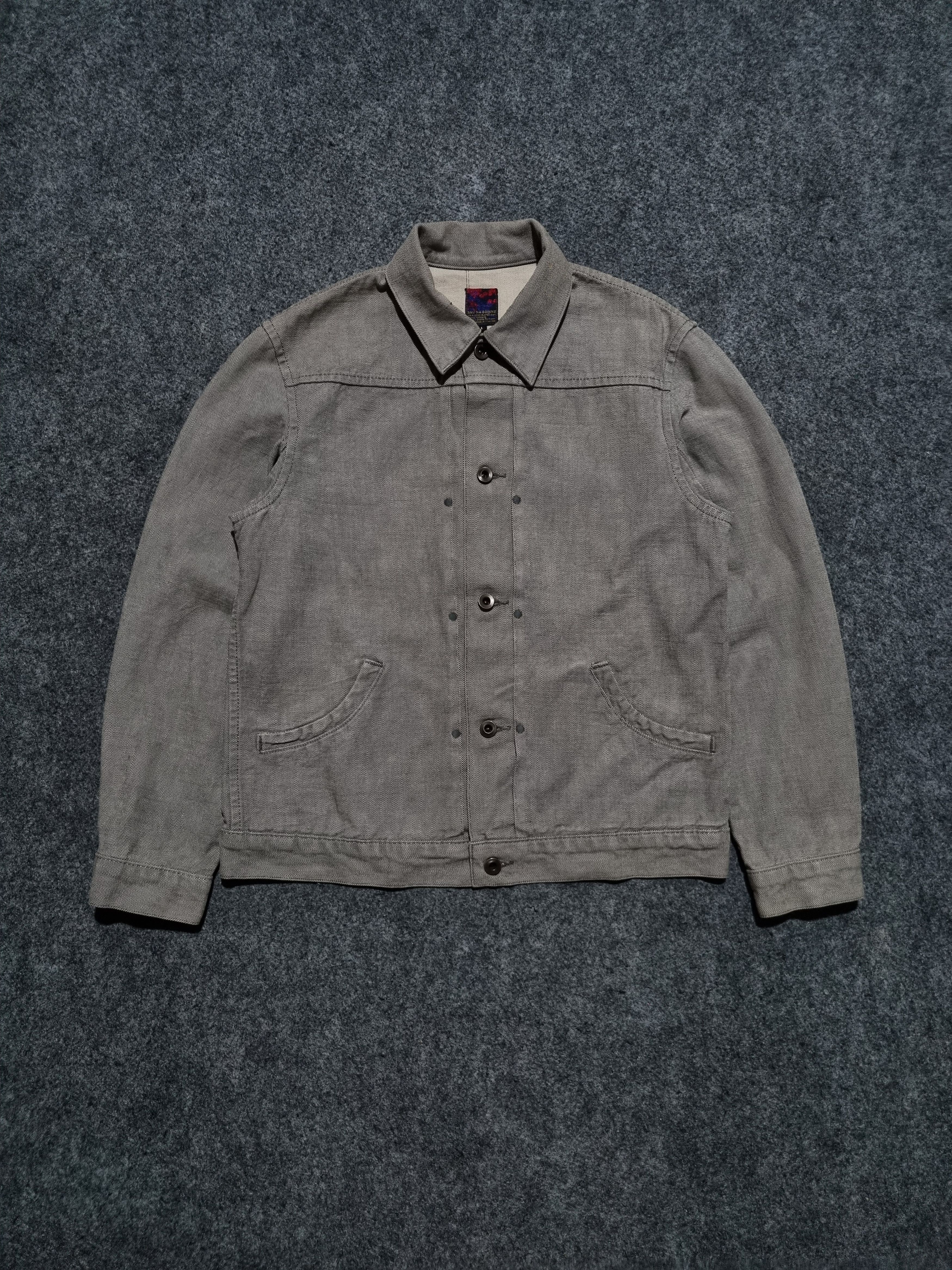 image of Vintage Jacket X Bru Na Boine X Selvedge Denim in Grey, Men's (Size Medium)