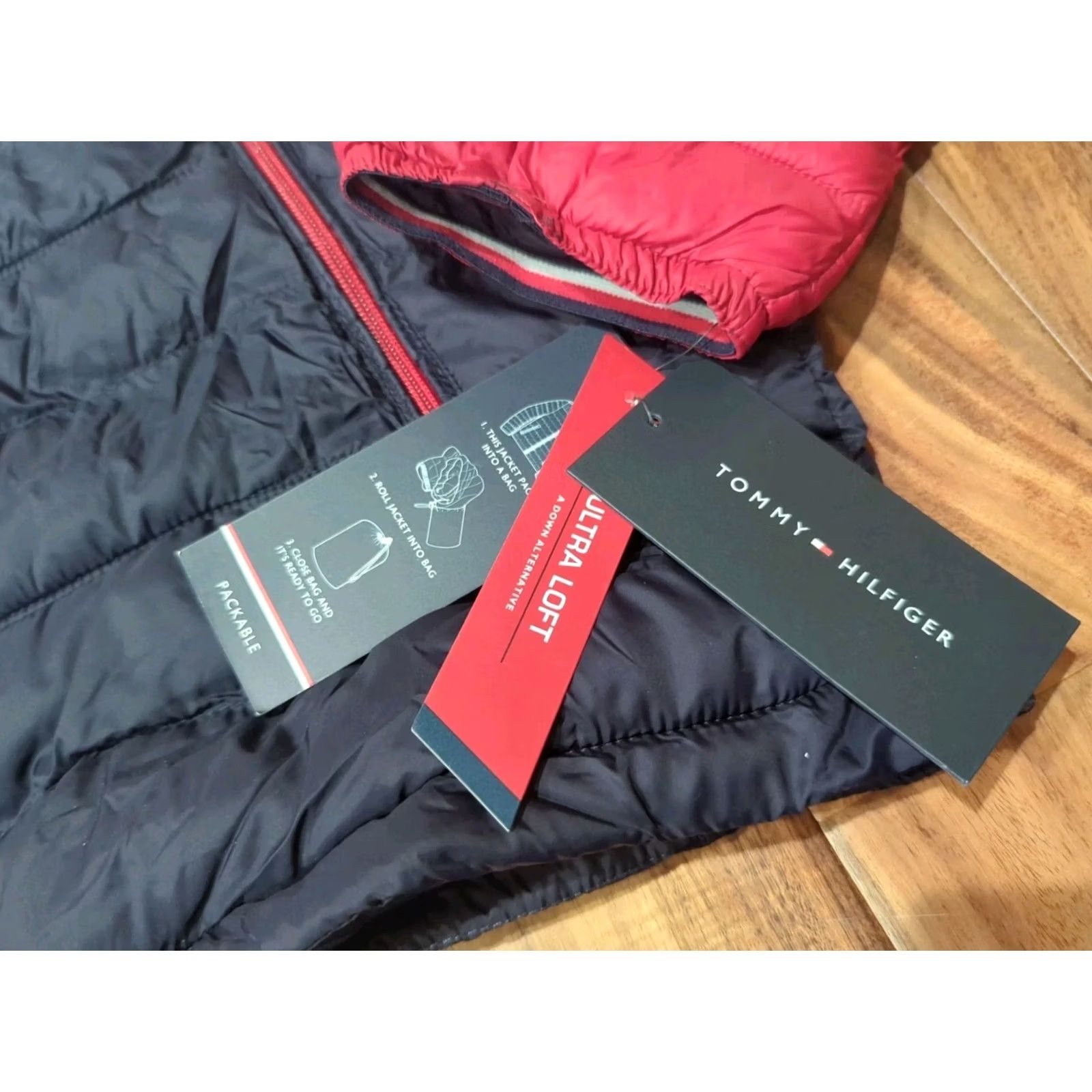Tommy Hilfiger Tommy Hilfiger Men Puffer Jacket Coat Red White Blue USA DOWN XL Winter Packable Size US XL / EU 56 / 4 - 4 Thumbnail