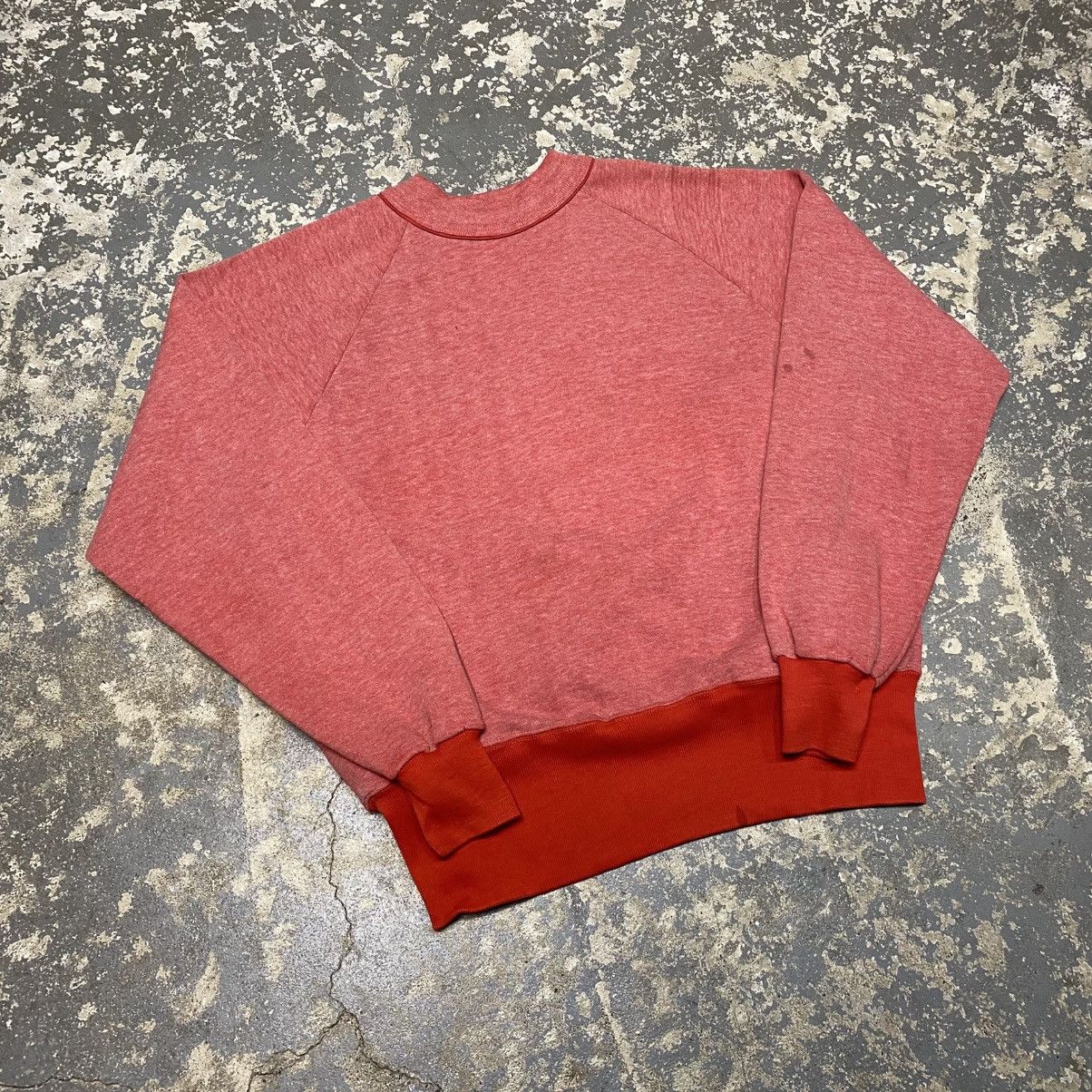Japanese Brand × Vintage True Vintage Red Faded 2 Tone Blank 60s/70s Crewneck Sweat Size US M / EU 48-50 / 2 - 10 Thumbnail