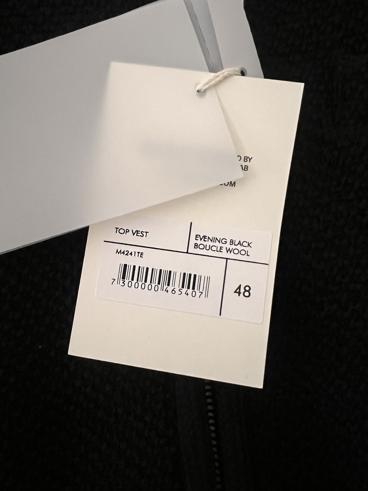 Our Legacy Top Vest Black Boucle Size US M / EU 48-50 / 2 - 3 Thumbnail