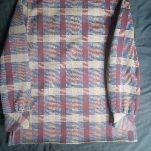 Other Vintage Jack Winter Plaid Polyester Snap Button Shirt Size XL / US 12-14 / IT 48-50 - 7 Thumbnail