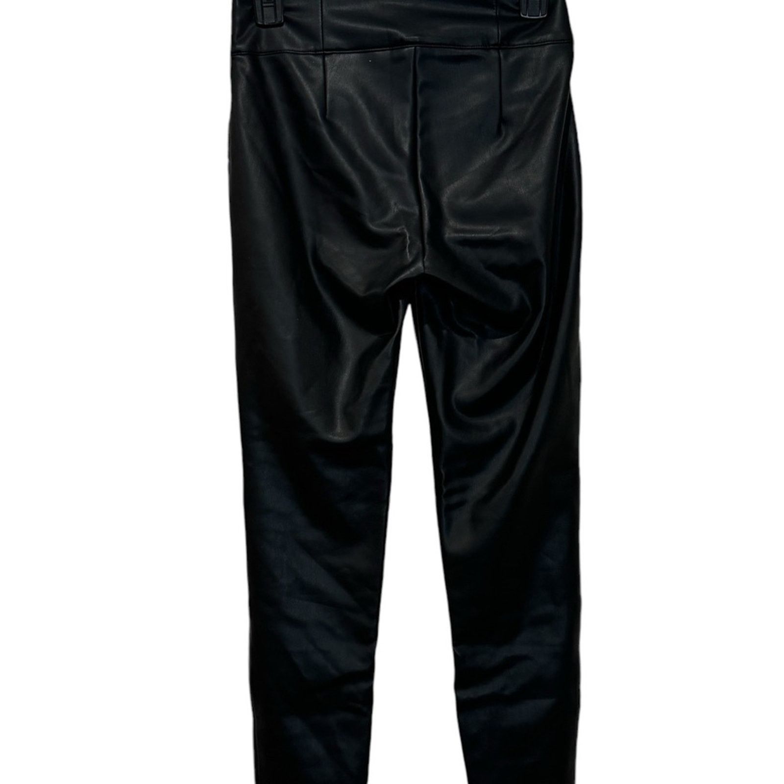 Bershka Bershka High Waisted Faux Leather Fitted Pants Leggings Size 25" / US 0 / IT 36 - 10 Thumbnail