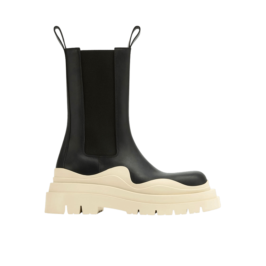 Bottega Veneta o1s1rm1125 Tire Chelsea Boots in Black/Sea Salt Size US 6 / IT 36 - 1 Preview