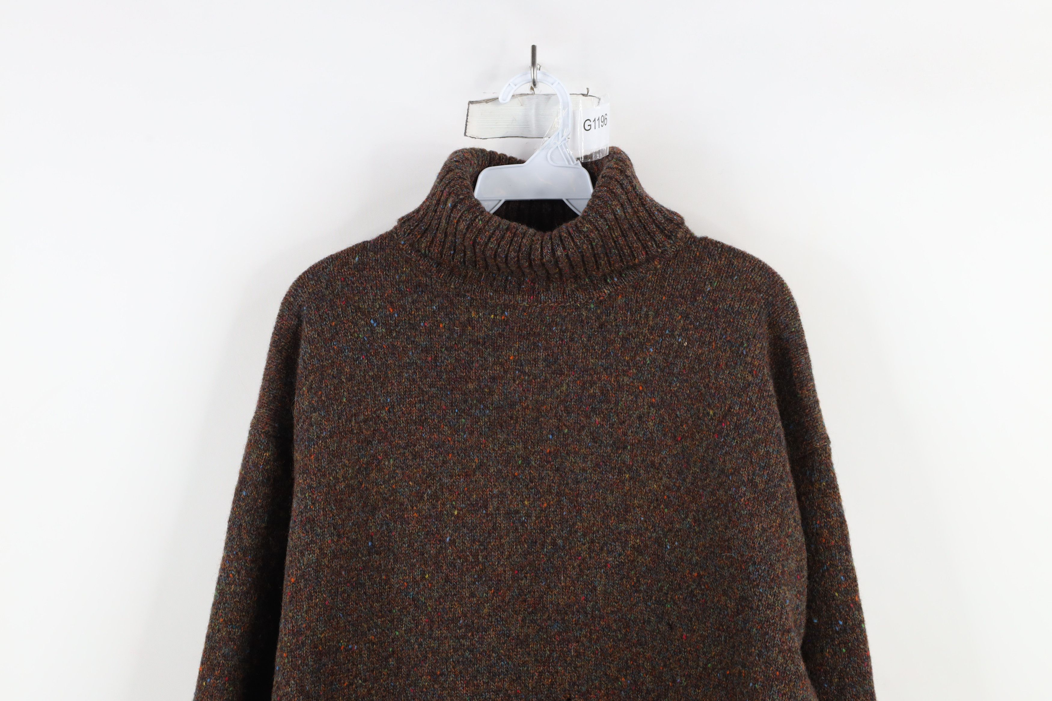 Vintage Vintage 90s Streetwear Knit Rainbow Fleck Turtleneck Sweater Size XL / US 12-14 / IT 48-50 - 2 Thumbnail