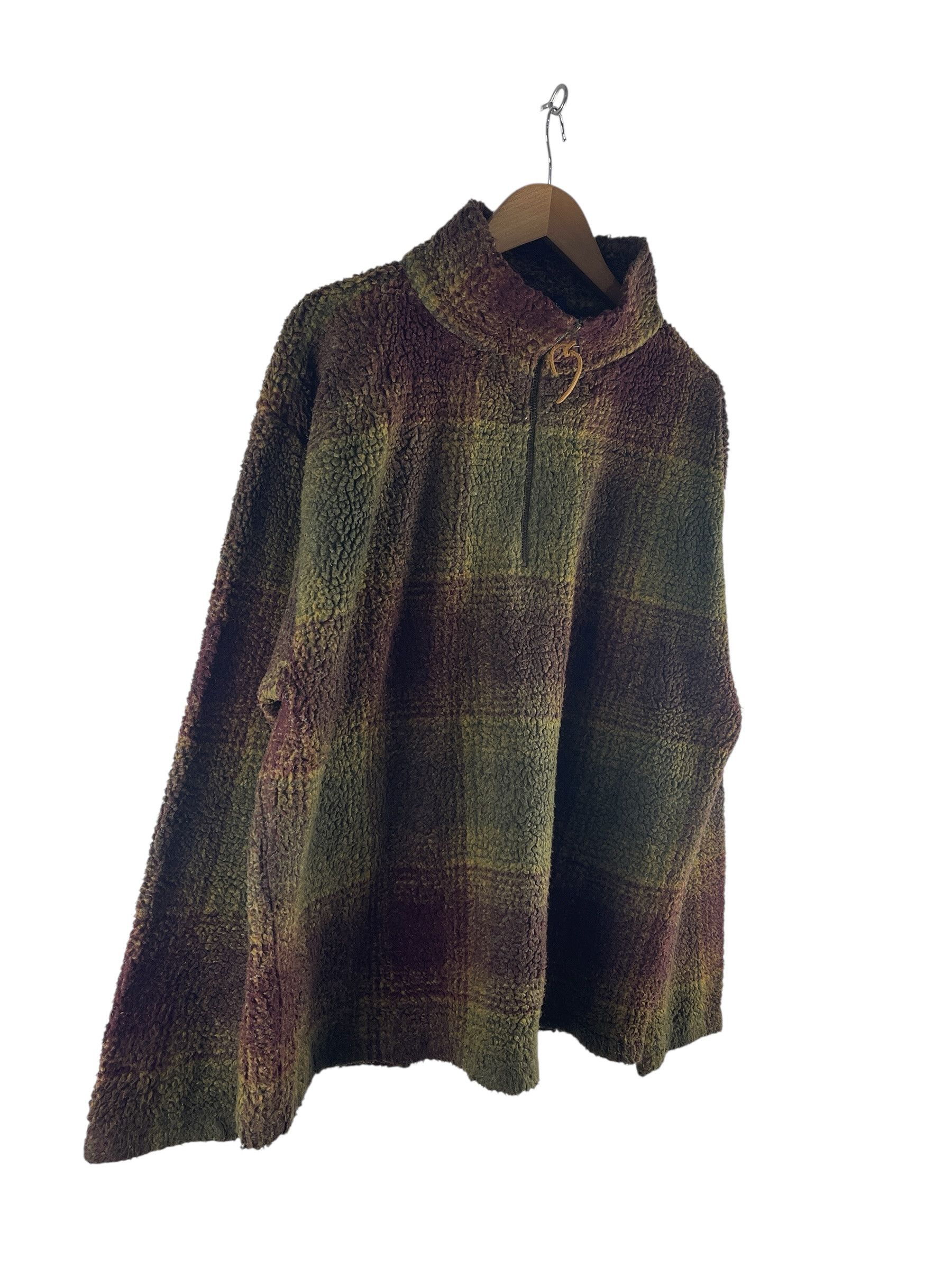 Nautica Nautica Plaid Sherpa Quarter Zip Fleece Pullover Jacket Size US L / EU 52-54 / 3 - 3 Thumbnail