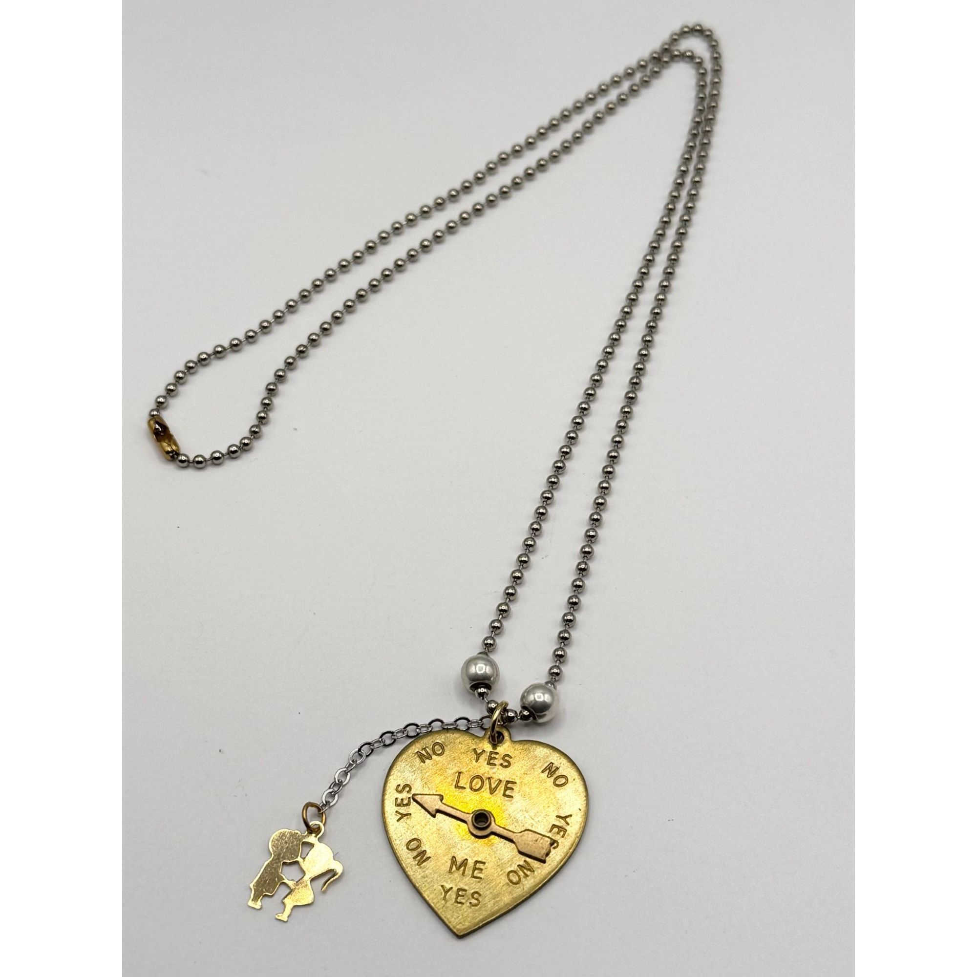 Vintage Vintage love meter charm bead chain necklace Size ONE SIZE - 3 Thumbnail