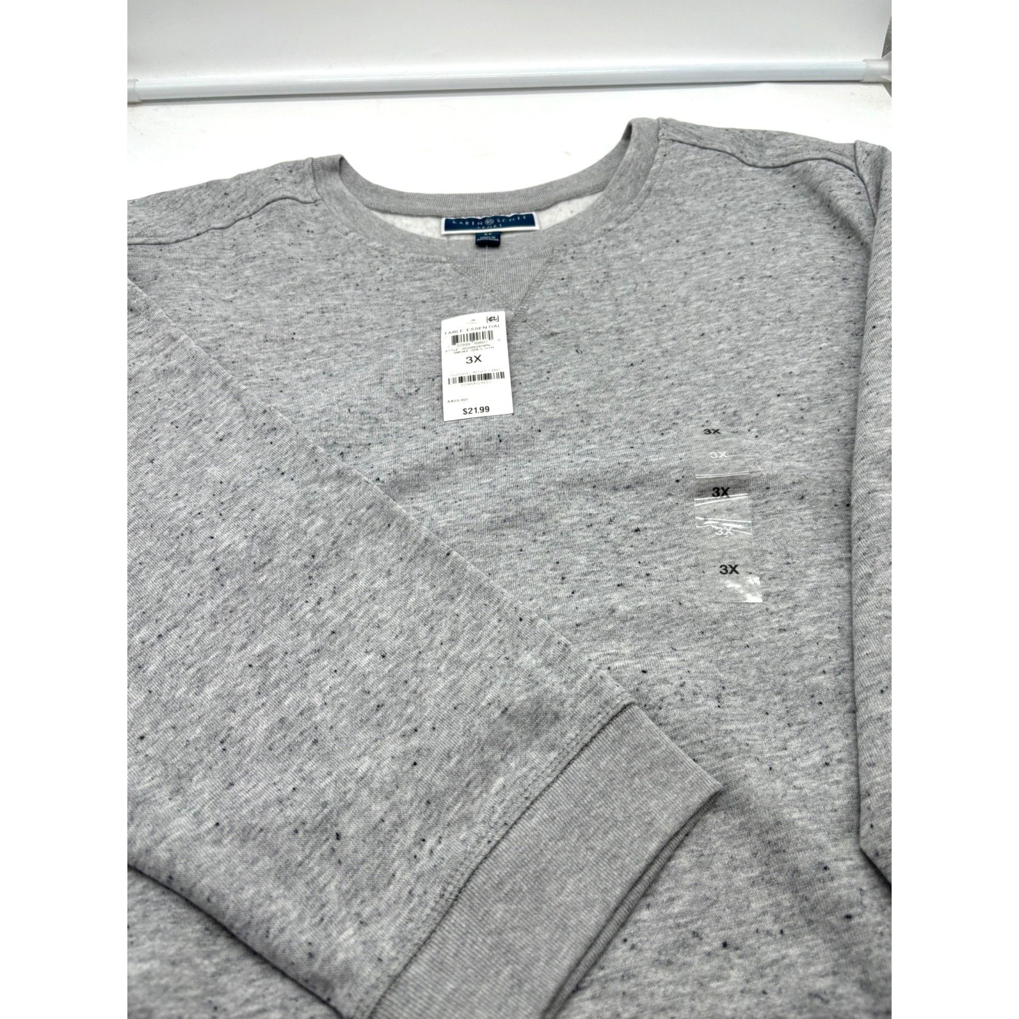 Other Karen Scott Plus Size Crewneck Sweatshirt, Smoke Gray Heathe Size ONE SIZE - 5 Thumbnail