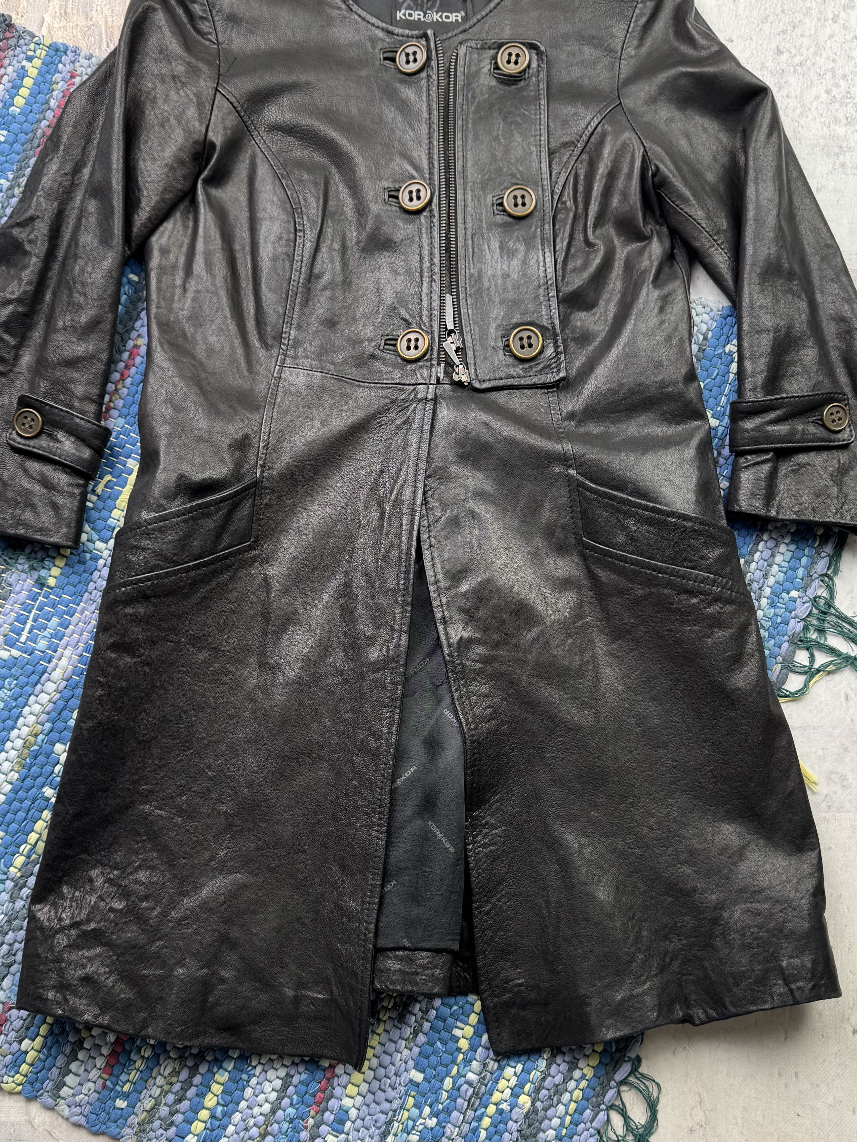 Japanese Brand Vintage Leather Long Jacket D15(518)A788 Size S / US 4 / IT 40 - 3 Thumbnail