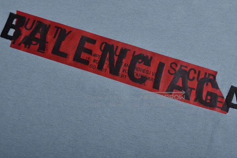Balenciaga Balenciaga Men's Tape Short Sleeve T-Shirt Size US S / EU 44-46 / 1 - 8 Thumbnail