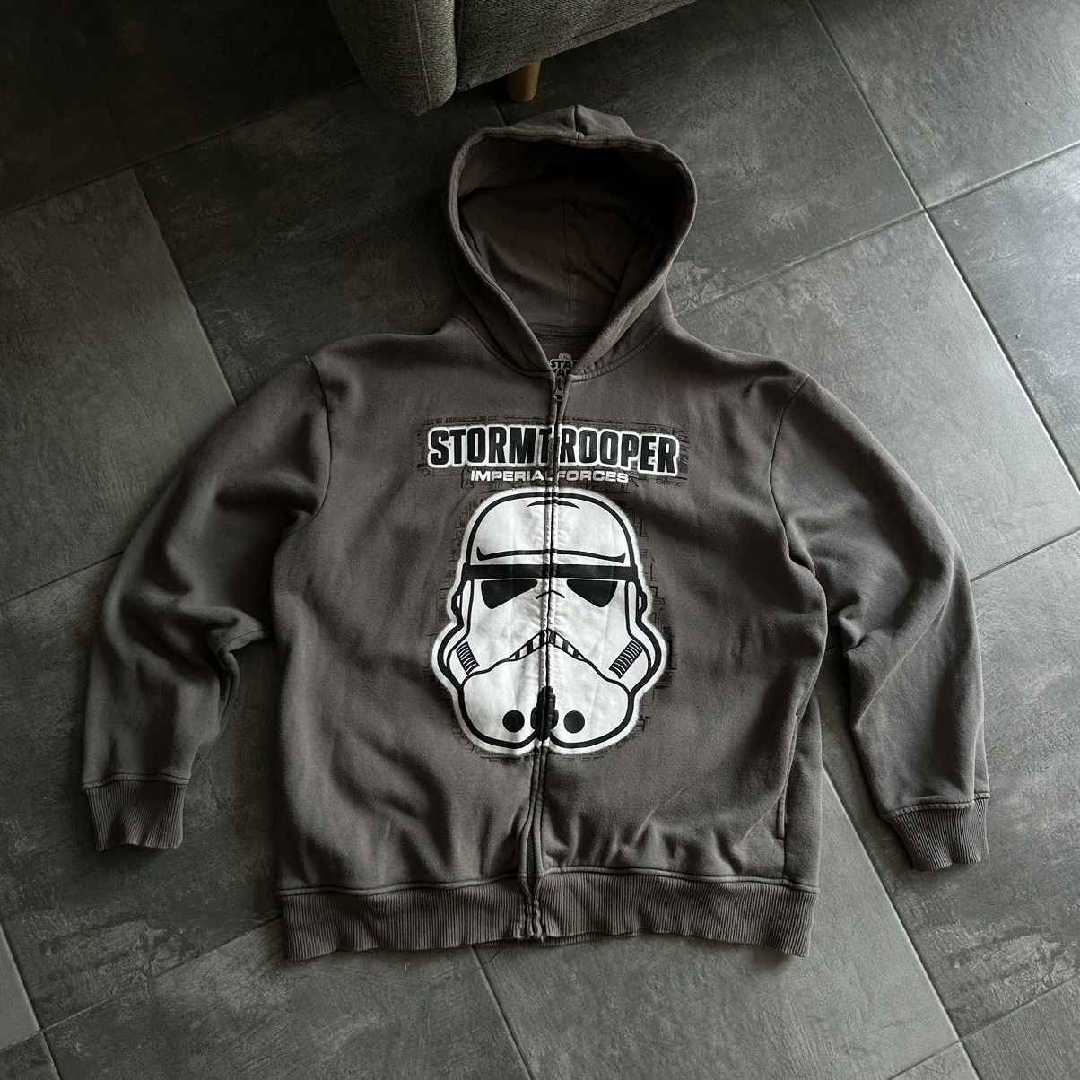 Star Wars × Vintage Vintage Star Wars Zip Hoodie Stormtrooper Y2K Imperial Force Size US XL / EU 56 / 4 - 4 Thumbnail