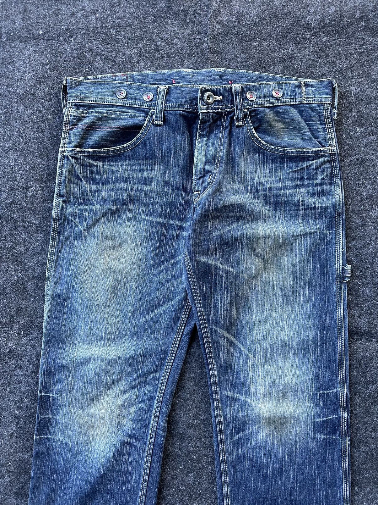 Edwin Vintage Edwin 503 Blue Trip Denim Jeans 34x32 D342 Size US 34 / EU 50 - 2 Thumbnail