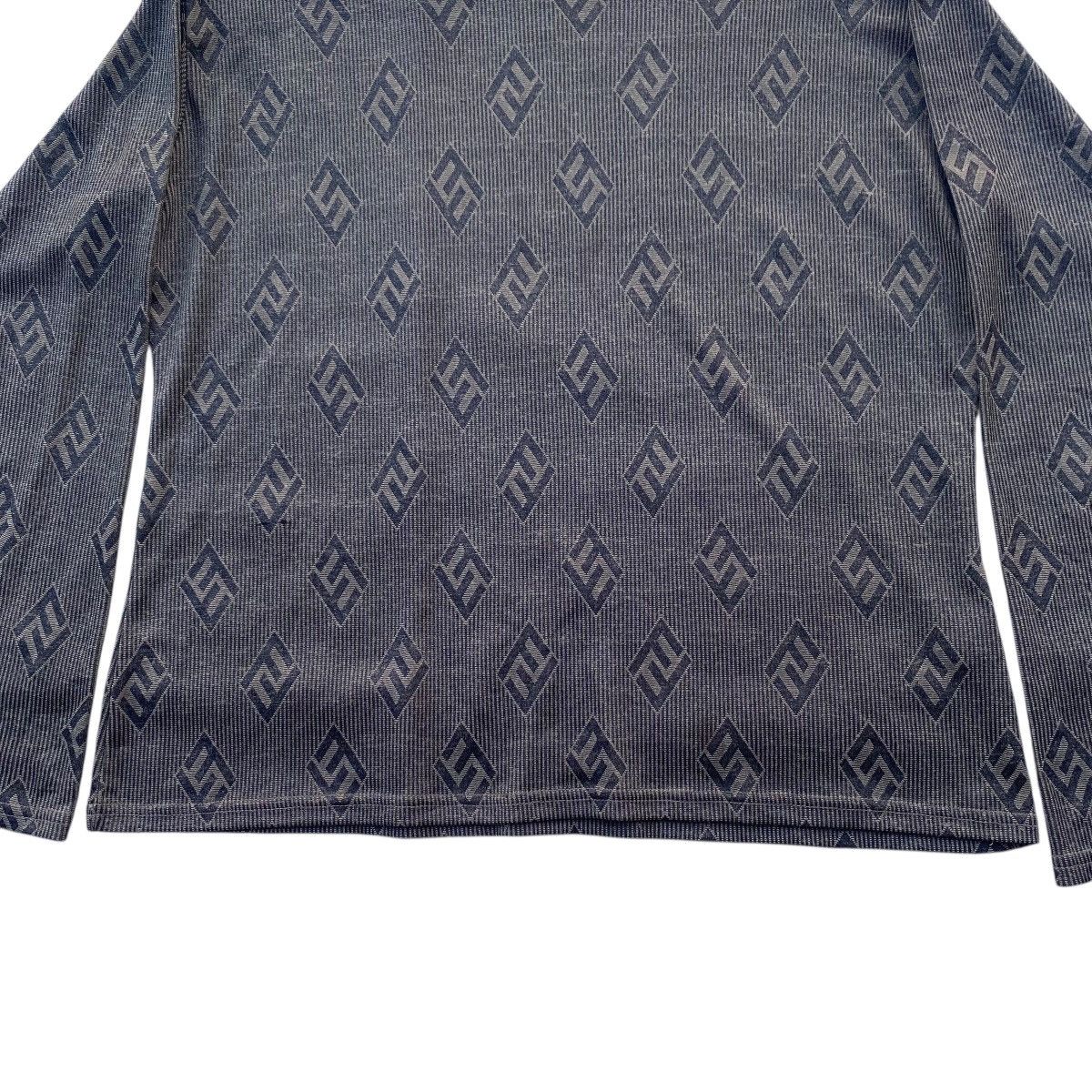 Fendi FENDI FF Full Monogram Zucca Print Mock Neck Top Long Sleeve Size S / US 4 / IT 40 - 4 Thumbnail