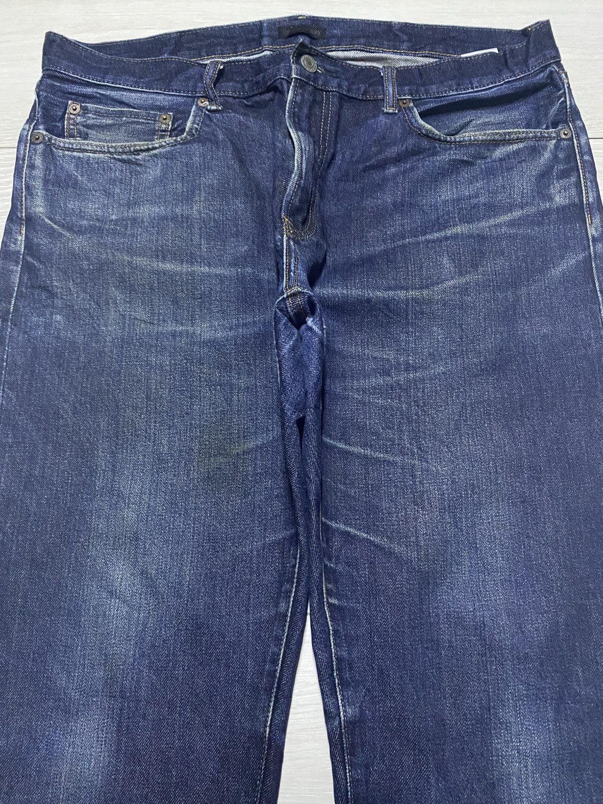 Undercover × Uniqlo Vintage Japanese Uniqlo Blue Wash Selvedge Repair Jeans Size US 36 / EU 52 - 3 Thumbnail