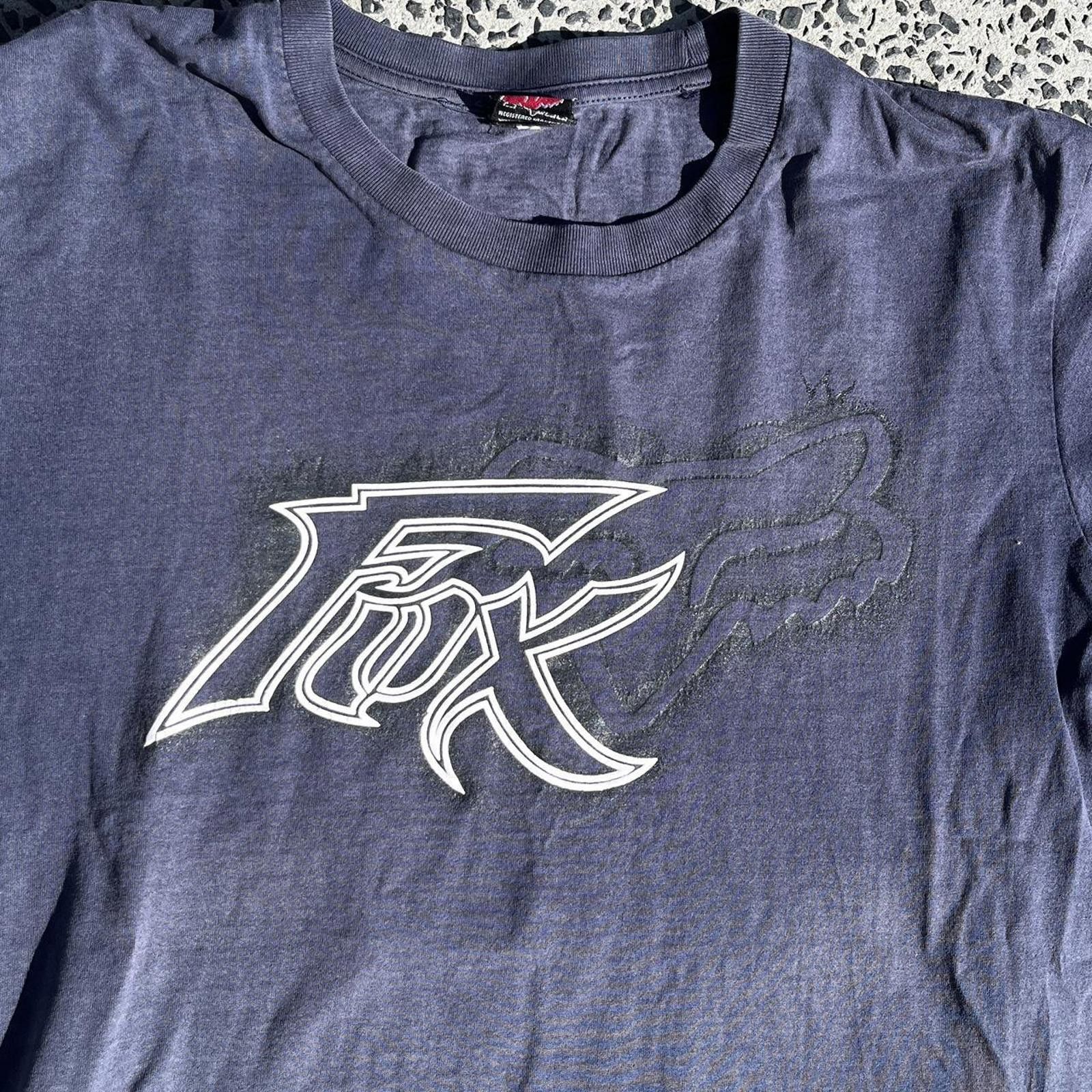 Fox Racing Fox Racing Men's Navy and Blue Tshirt Size US M / EU 48-50 / 2 - 2 Thumbnail