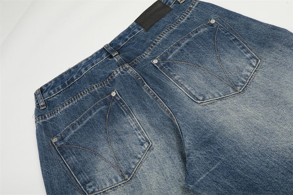 Jean Men's Retro Loose Wide-Leg Straight-Leg Jeans Size US 32 / EU 48 - 5 Thumbnail