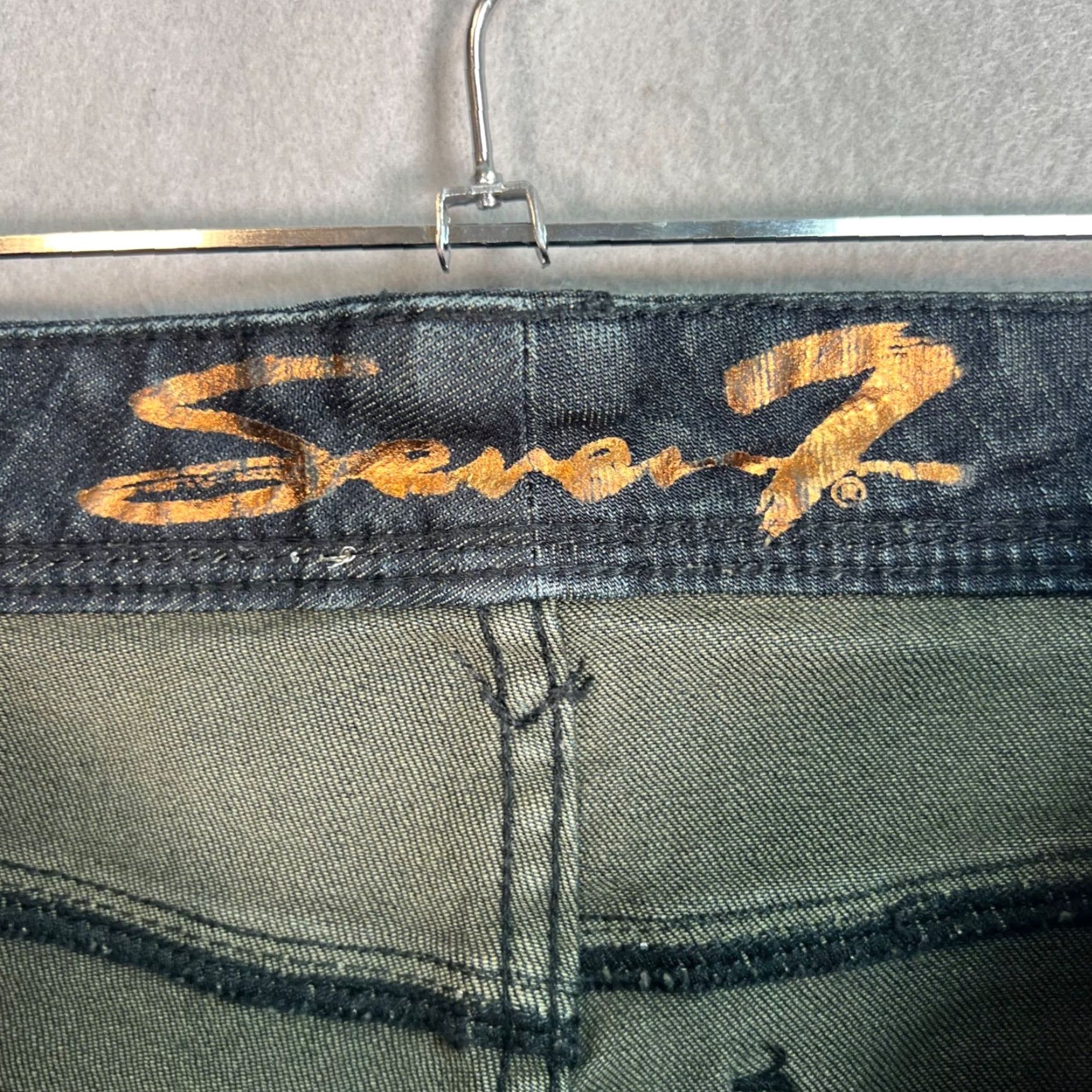 Vintage SEVEN7 Womens Jeans - Denim Slim Fit Low Rise Tapered Blue 31in Inseam Size 4 Regular Adults"} Size 27" / US 4 / IT 40 - 4 Thumbnail