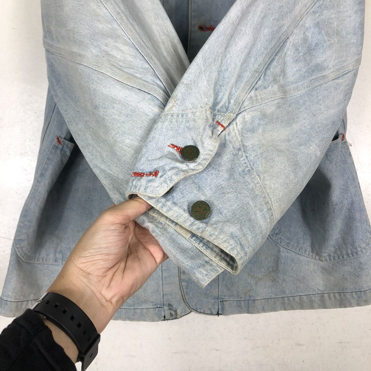 Sugar Cane 🔥VINTAGE DENIM CHORE JACKET SUGAR CANE WESTERN WEAR USA Size US L / EU 52-54 / 3 - 15 Thumbnail