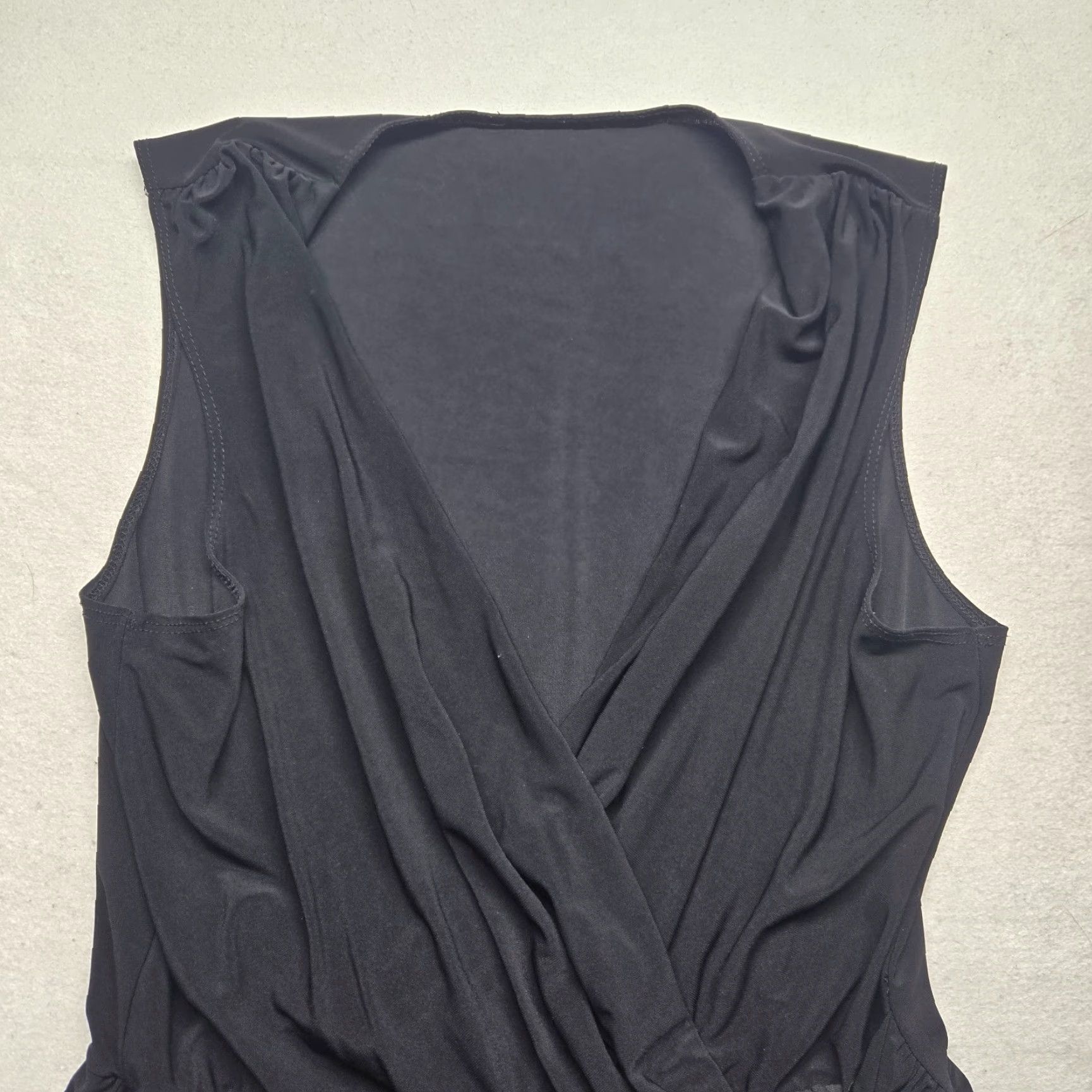 Vintage Flair Romper Dress Shorts Sleeveless Adult Women's Size S Small Black Casual One-Piece Romper Size 28" / US 6 / IT 42 - 2 Thumbnail