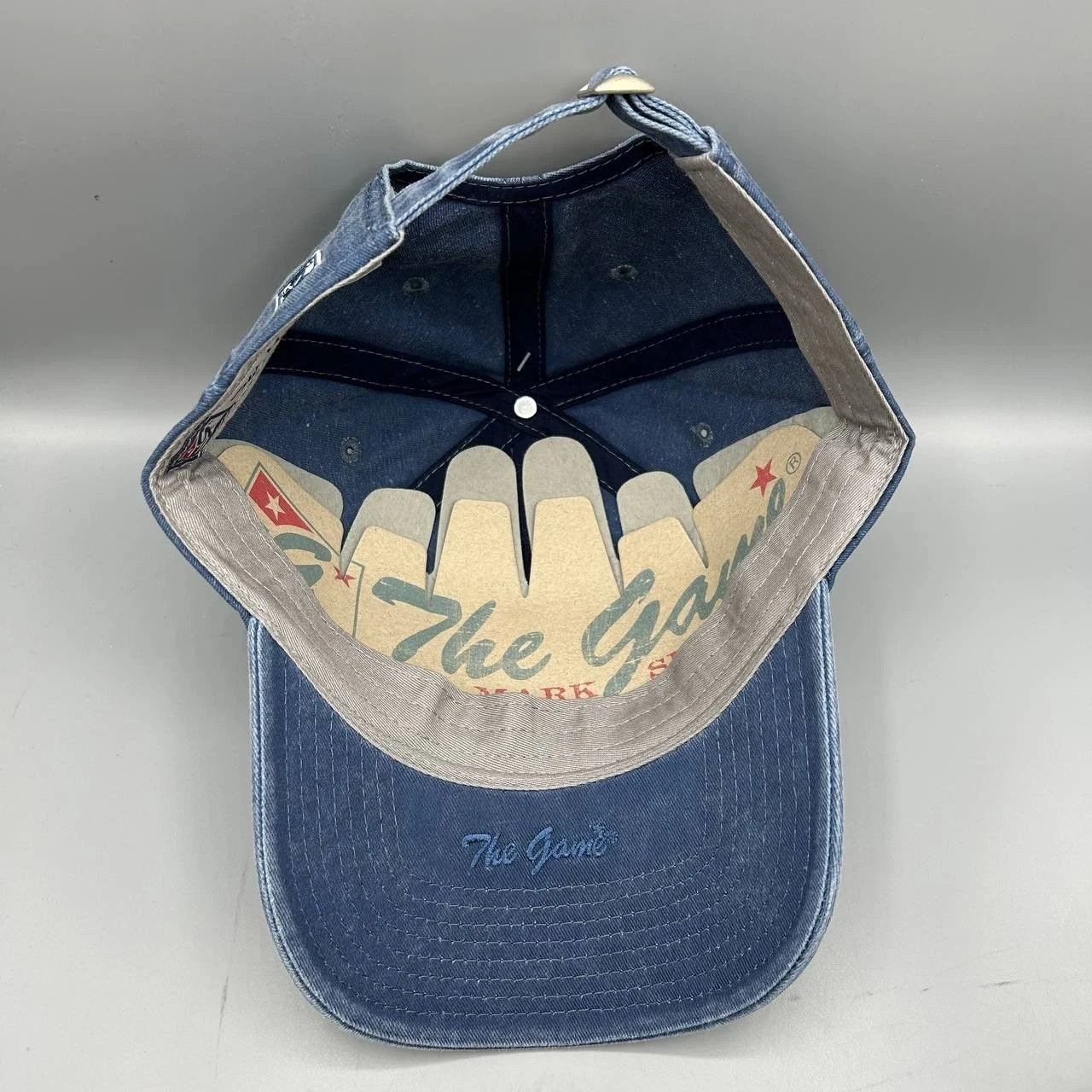 The Game Georgetown Hoyas Hat Men Blue Denim NCAA Strap Back Cotton Size ONE SIZE - 2 Thumbnail