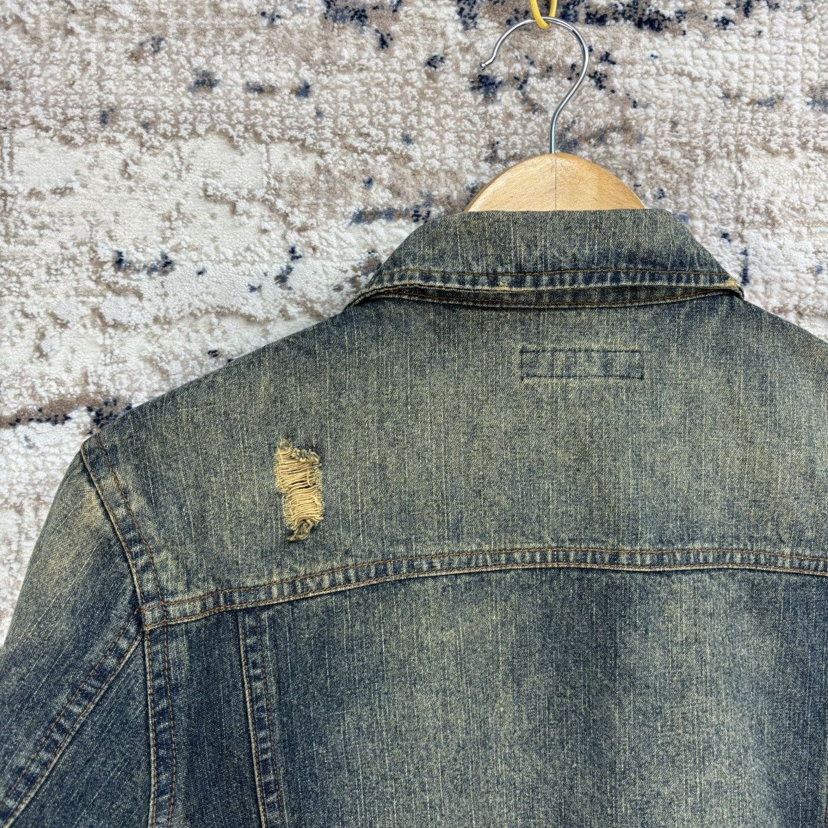 Other IN THE ATTIC DISTRESSED STUDED PUNK STYLE DENIM JACKET Size M / US 6-8 / IT 42-44 - 12 Thumbnail