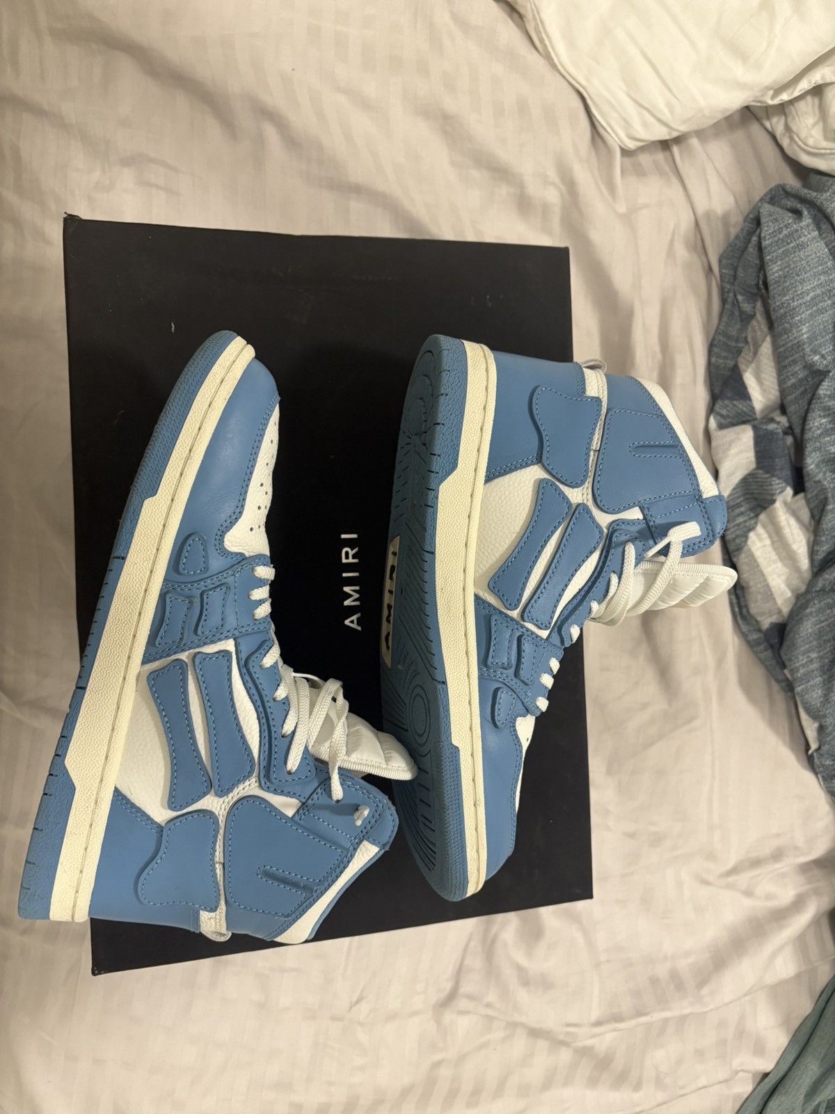 Amiri Amiri skelt high top powder blue/ white Size US 8 / EU 41 - 1 Thumbnail