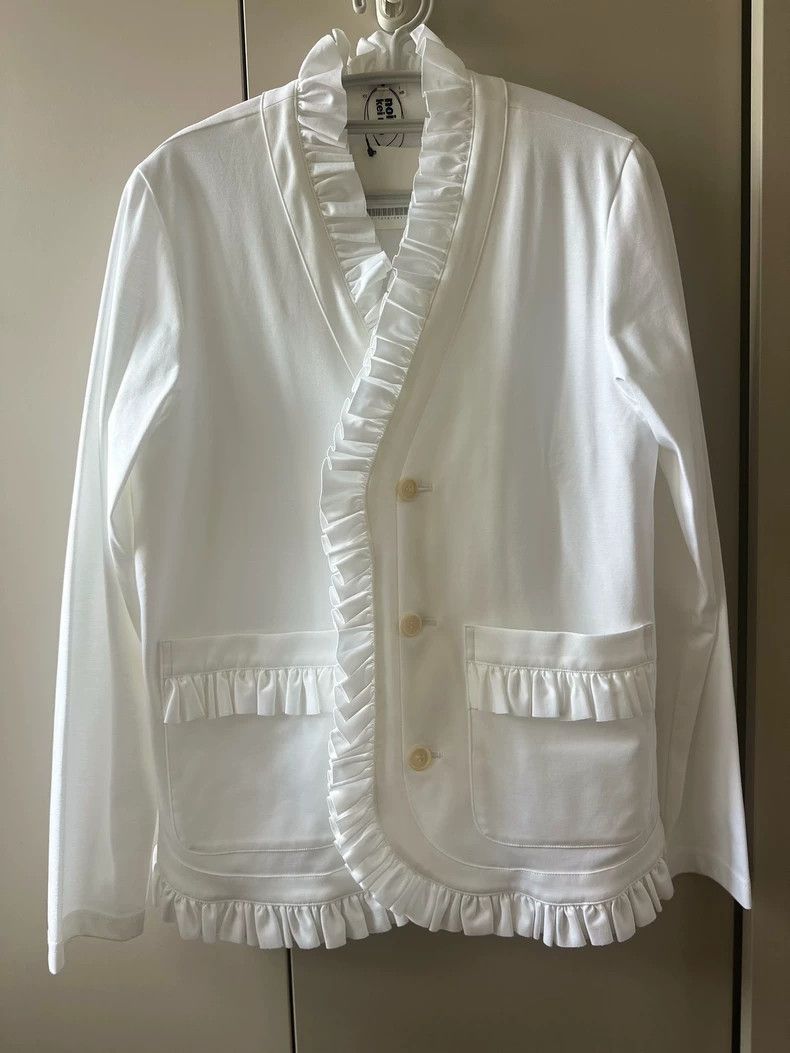 Comme des Garcons Comme Des Garcons Knead lace jacket cotton white Size S / US 4 / IT 40 - 1 Thumbnail