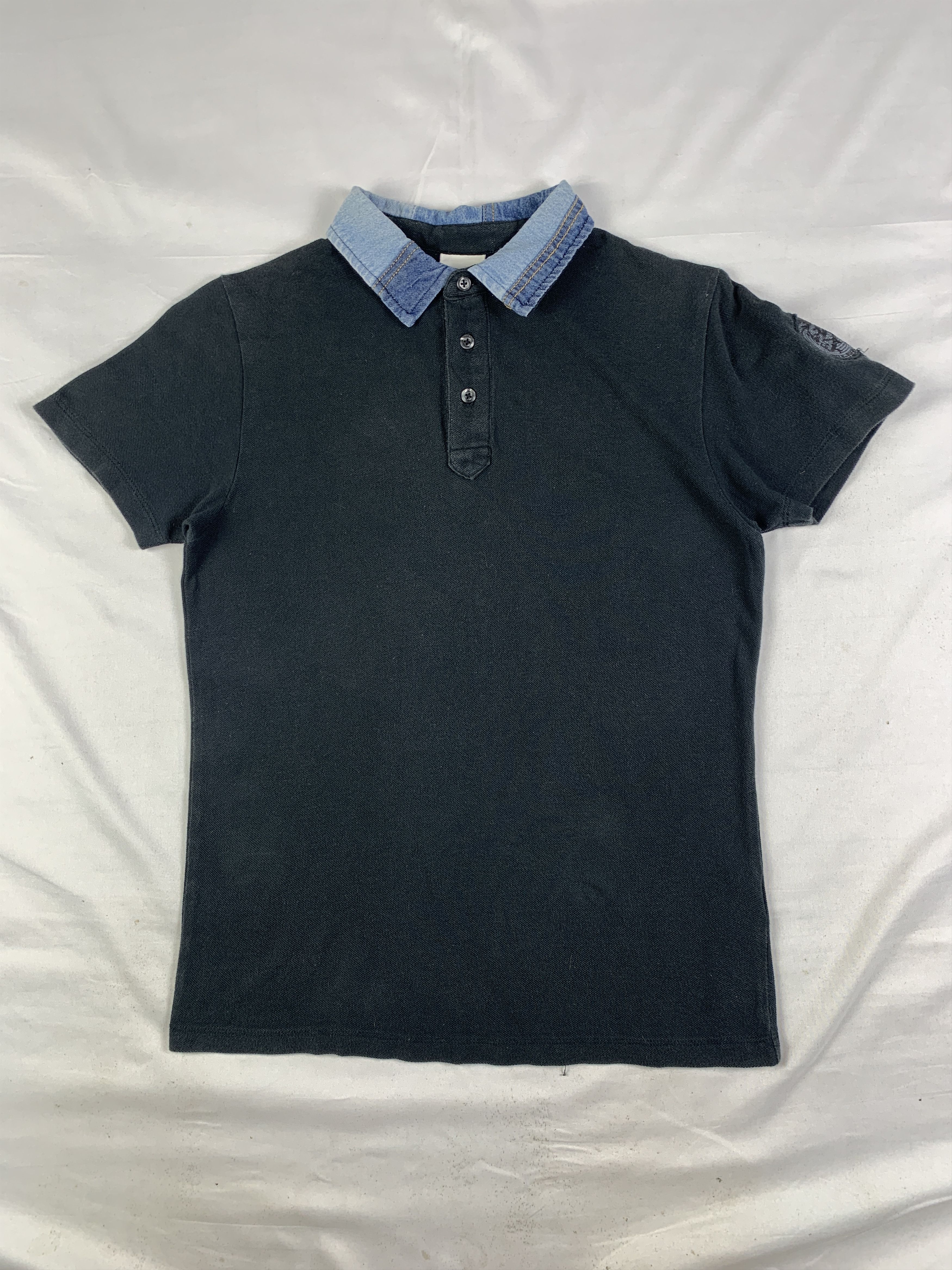 Diesel Diesel Black Embroidered Baby Polo (M) Size S / US 4 / IT 40 - 1 Thumbnail