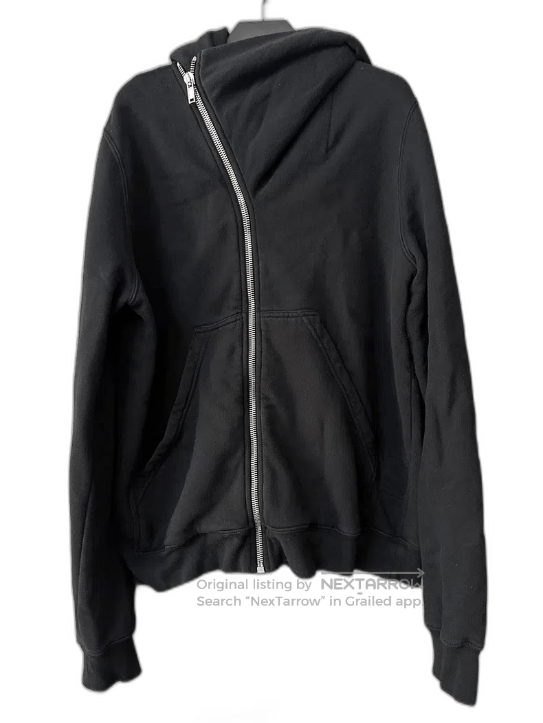 Rick Owens Black Hooded Zip Up Jacket. Size US L / EU 52-54 / 3 - 1 Thumbnail