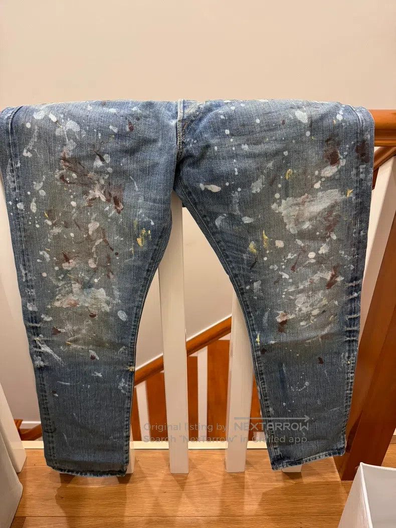 RRL Ralph Lauren RRL Ralph Lauren Slim Fit Spray Paint Slimming Jeans Size US 40 / EU 56 - 2 Thumbnail