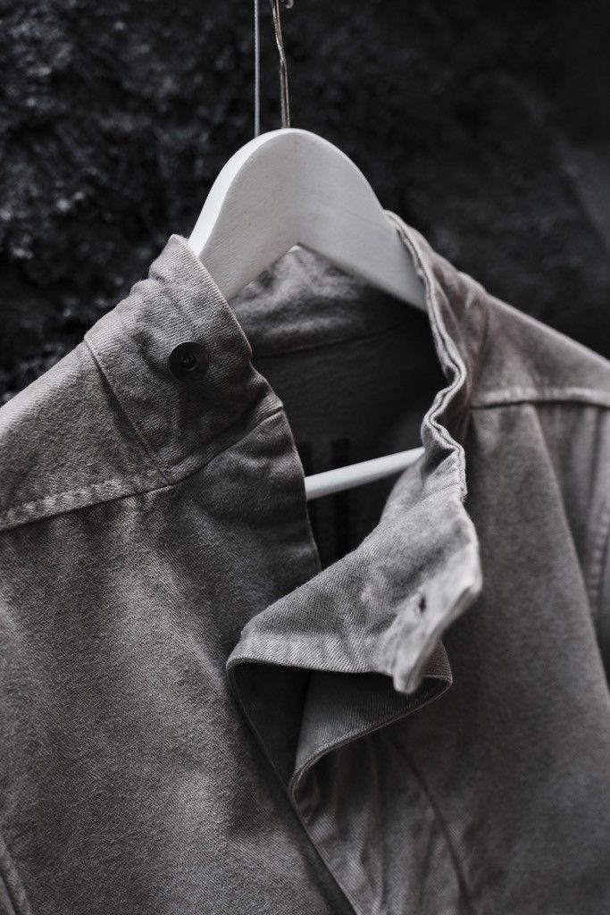 Rick Owens Drkshdw Rick Owens DRKSHDW Grey Denim Belted Coat Size US M / EU 48-50 / 2 - 2 Thumbnail