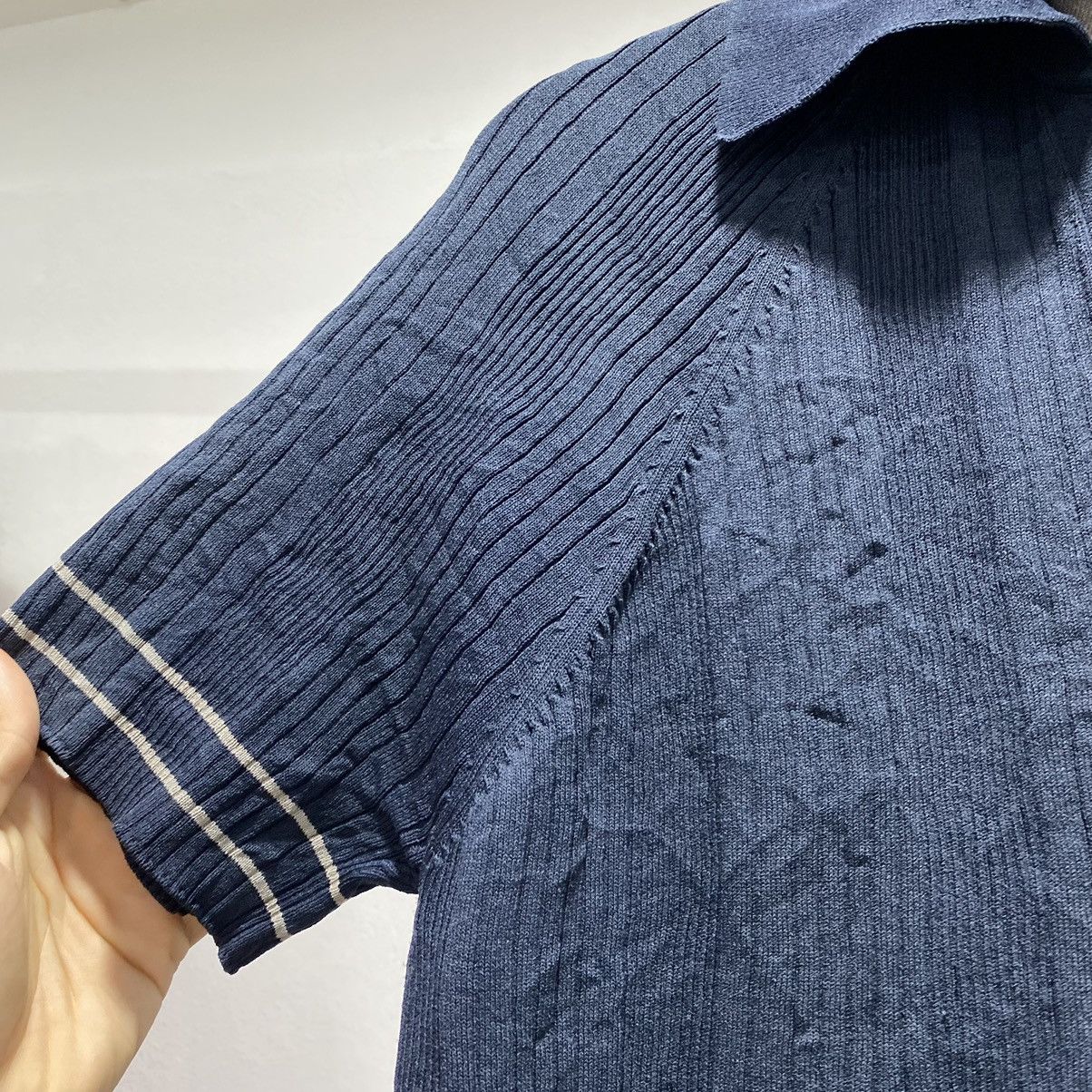 Comme Ca Ism × Japanese Brand × Vintage Sickk☠️ Comme Ca Du Mode Knit Double Collar Polo Shirt Size US S / EU 44-46 / 1 - 6 Thumbnail