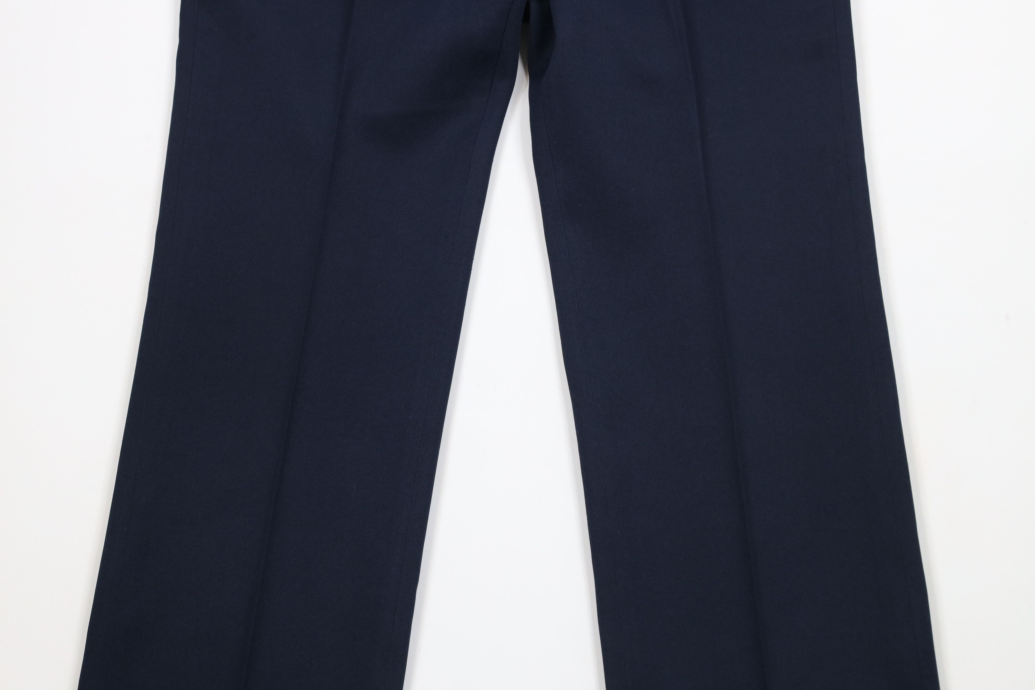 Vintage Vintage 70s Streetwear Flared Wide Leg Chino Pants Navy Blue Size US 34 / EU 50 - 3 Thumbnail