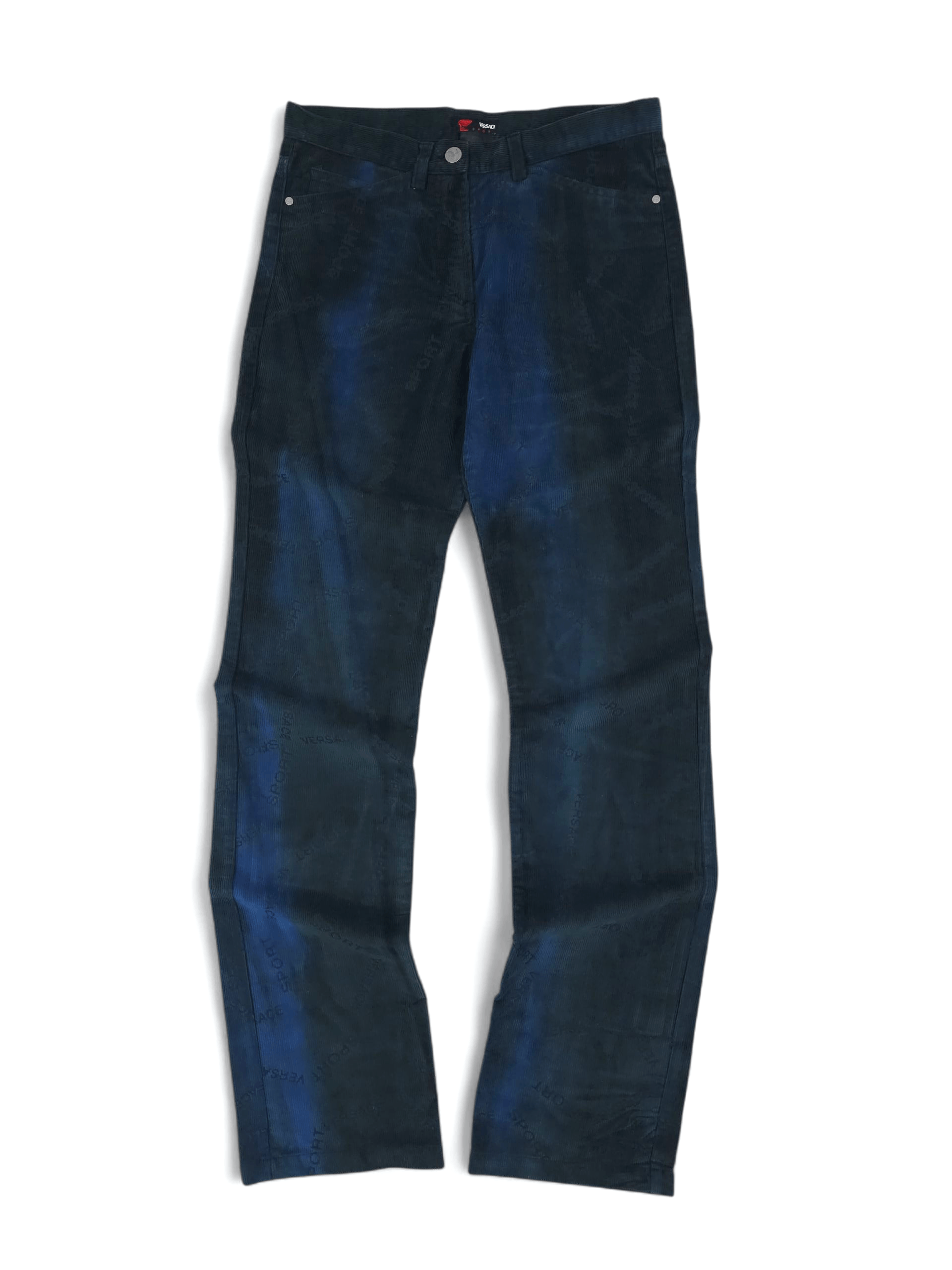 Versace 💎 Vintage Versace Sport Monogram Corduroy Slim Pants Size US 30 / EU 46 - 1 Thumbnail