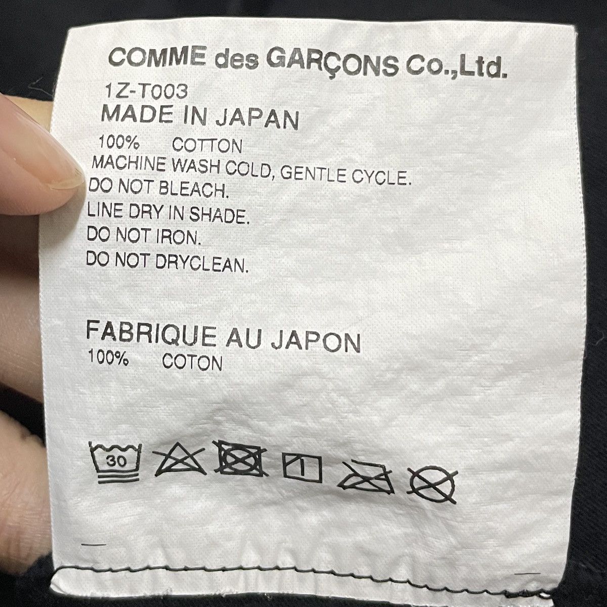 Comme des Garcons Black Very Rare Comme Des Garcons Black Wording T-shirt 2017s Size US S / EU 44-46 / 1 - 12 Thumbnail