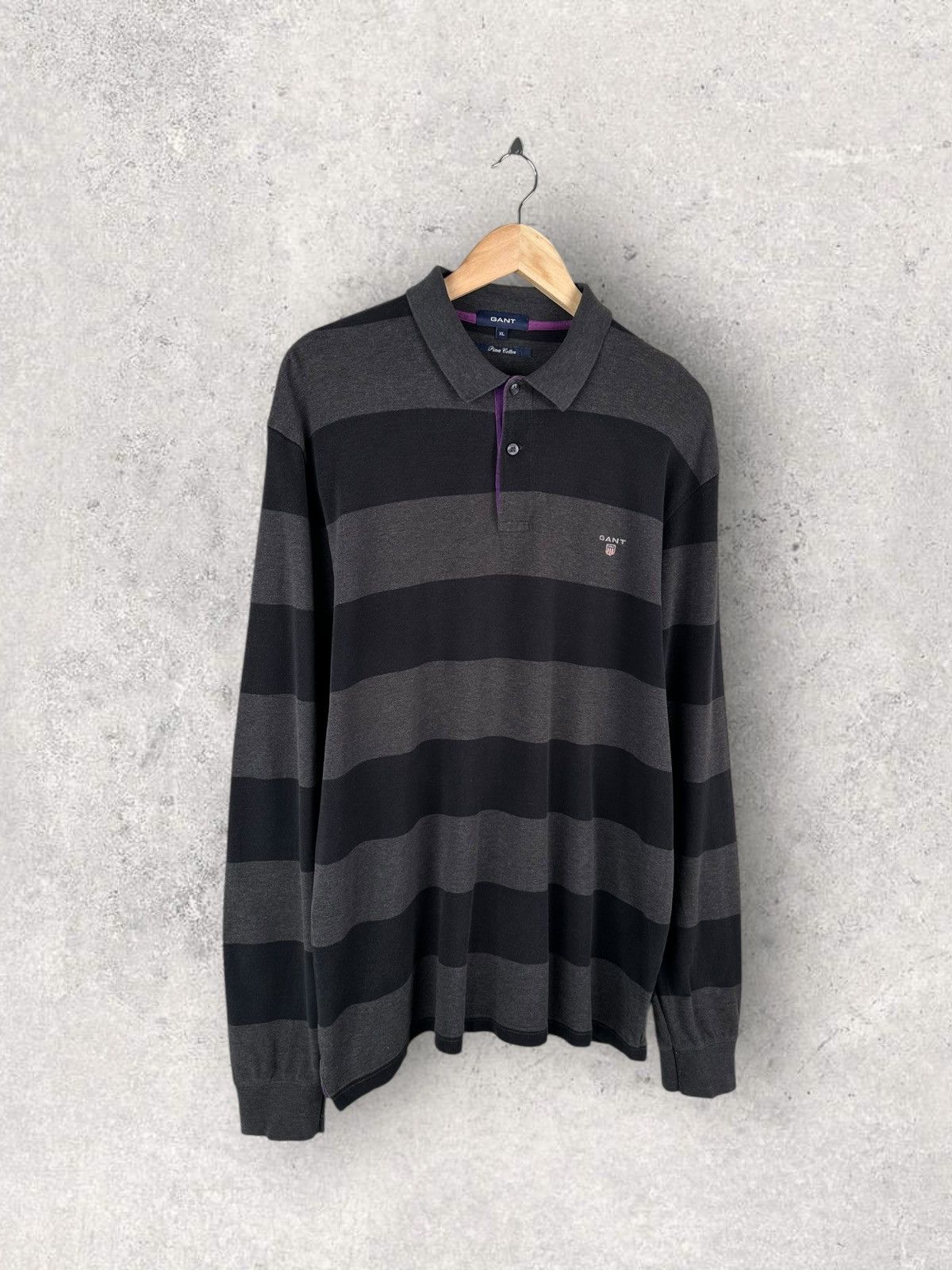 Gant Y2k Vintage GANT Zebra Rugby Shirt Oversized Size US XL / EU 56 / 4 - 1 Thumbnail