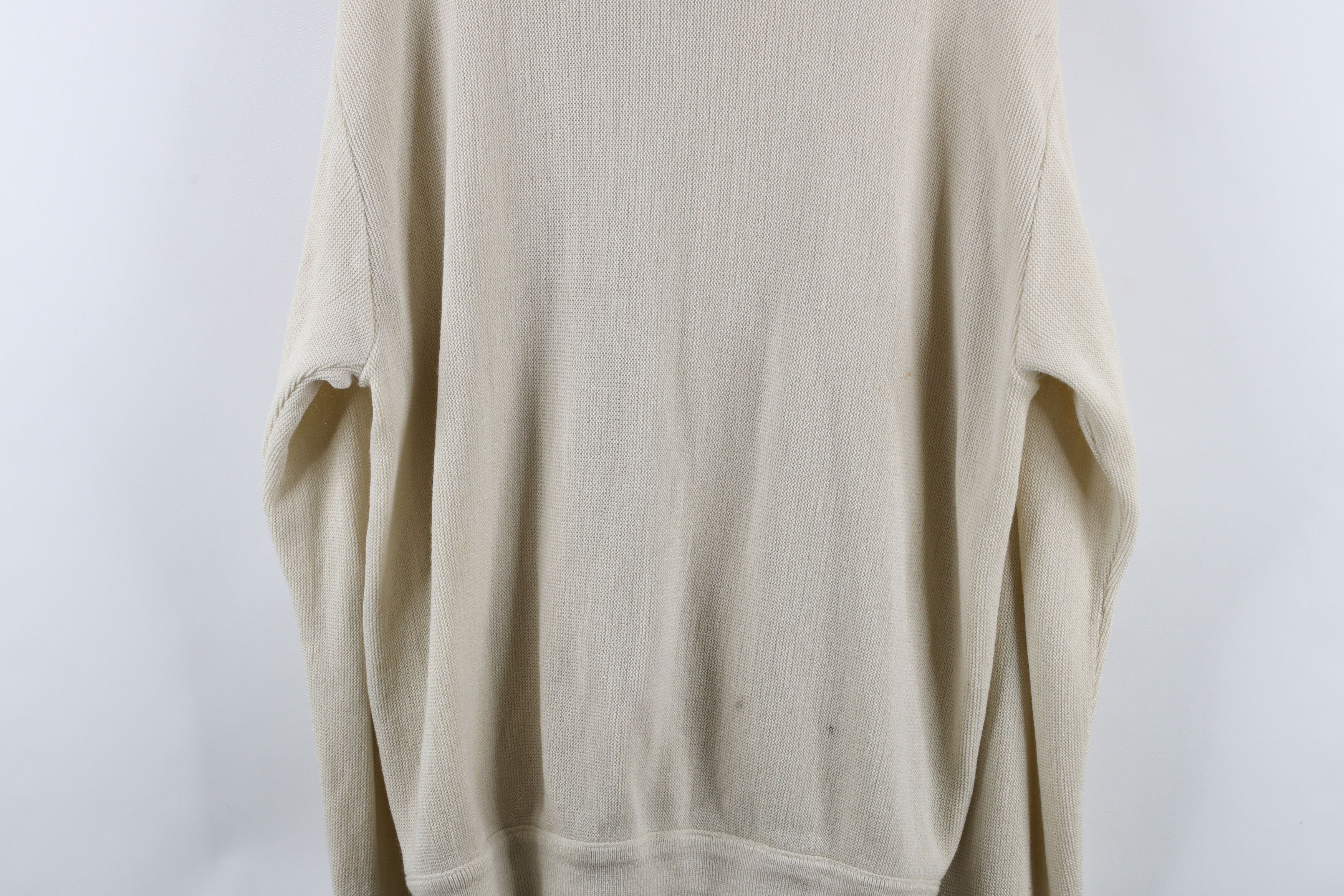 Vintage Vintage 90s Streetwear Knit Cardigan Sweater Beige Acrylic Size US XL / EU 56 / 4 - 11 Thumbnail