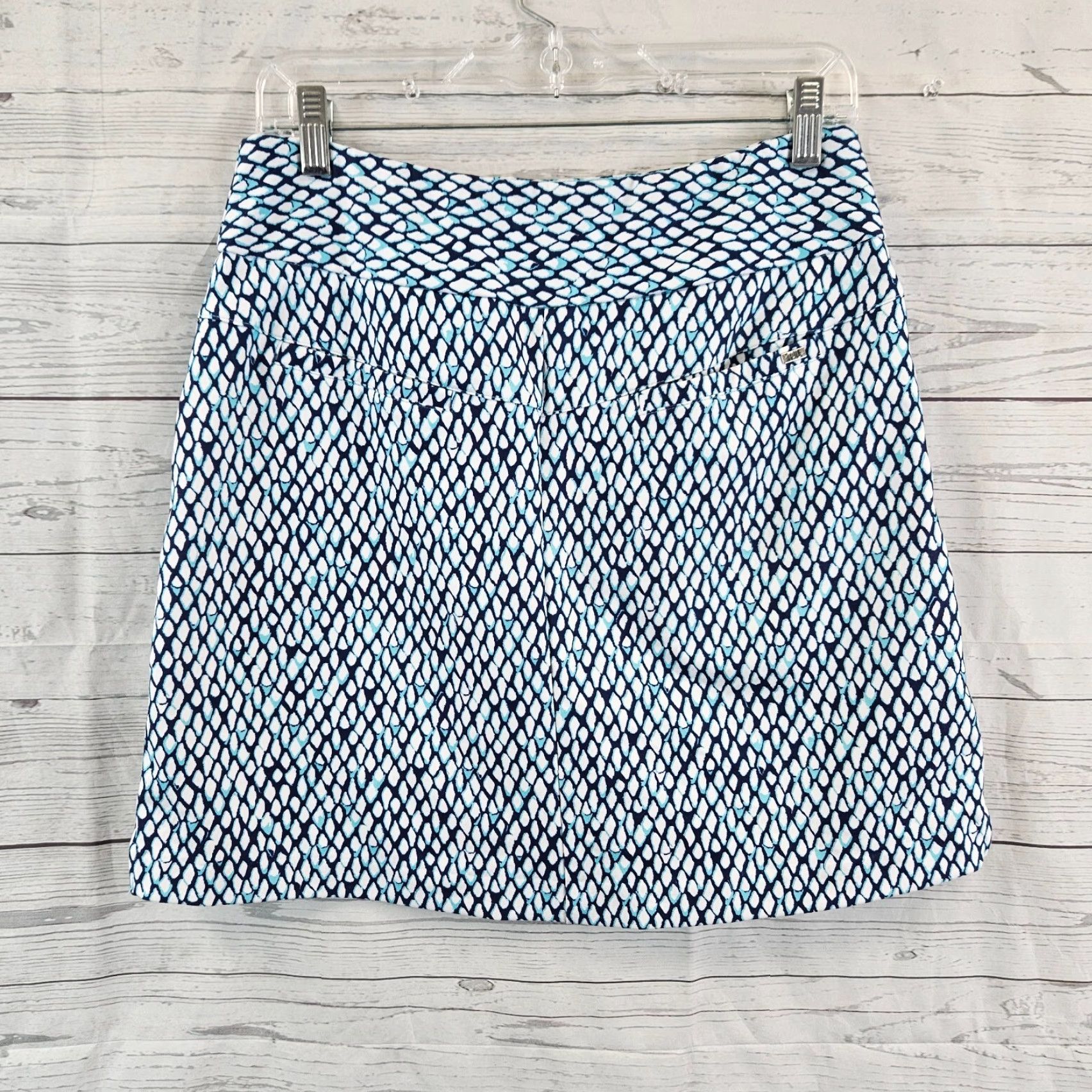 Vintage Tail Womens Skort Blue White Pull On Pockets Size 4 Size ONE SIZE - 2 Thumbnail